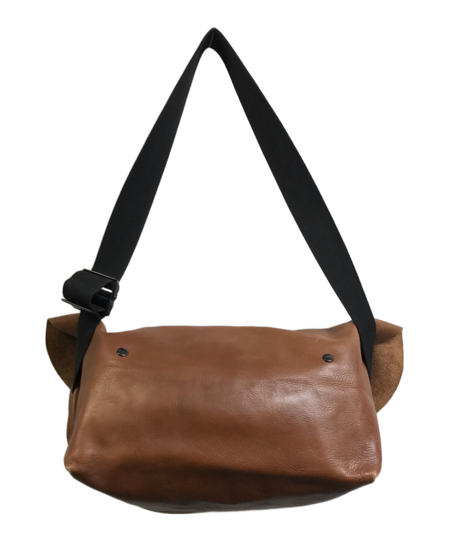 Uni&co ユニアンドコーメッセンジャーバッグブラウンレザー