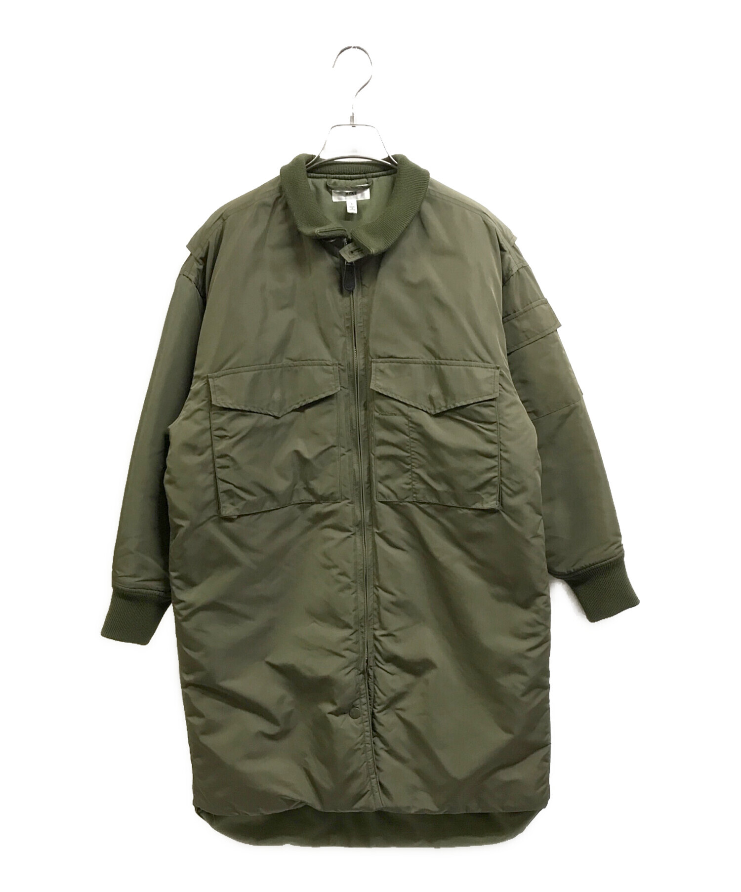中古・古着通販】HYKE (ハイク) G-8 ウエップロングジャケット カーキ 