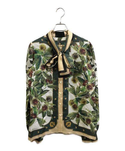 ドルチェ&ガッバーナ 総柄 シルク100 シャツ 半袖