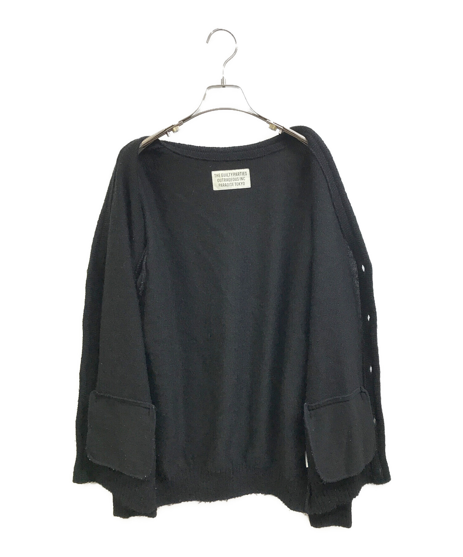 ワコマリア　モヘアカーディガン　黒 WACKOMARIA ワコマリア モヘアカーディガン