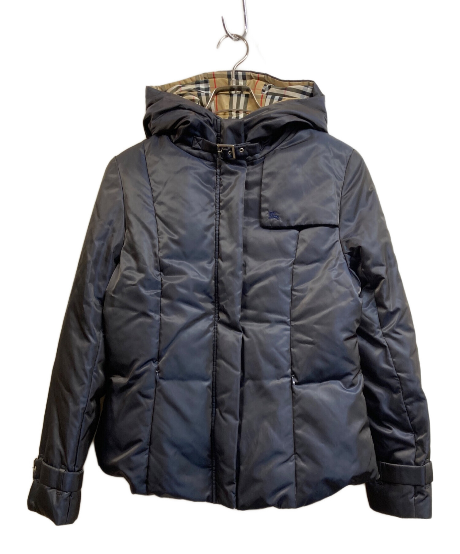バーバリーロンドン ダウンベスト サイズ38 M相当 ネイビー 裏地ノバ