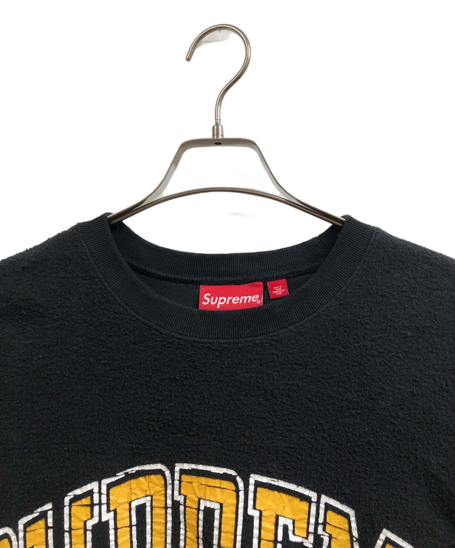 中古 黒 L SUPREME Arc logo crewneck sweatshirt black シュプリーム  