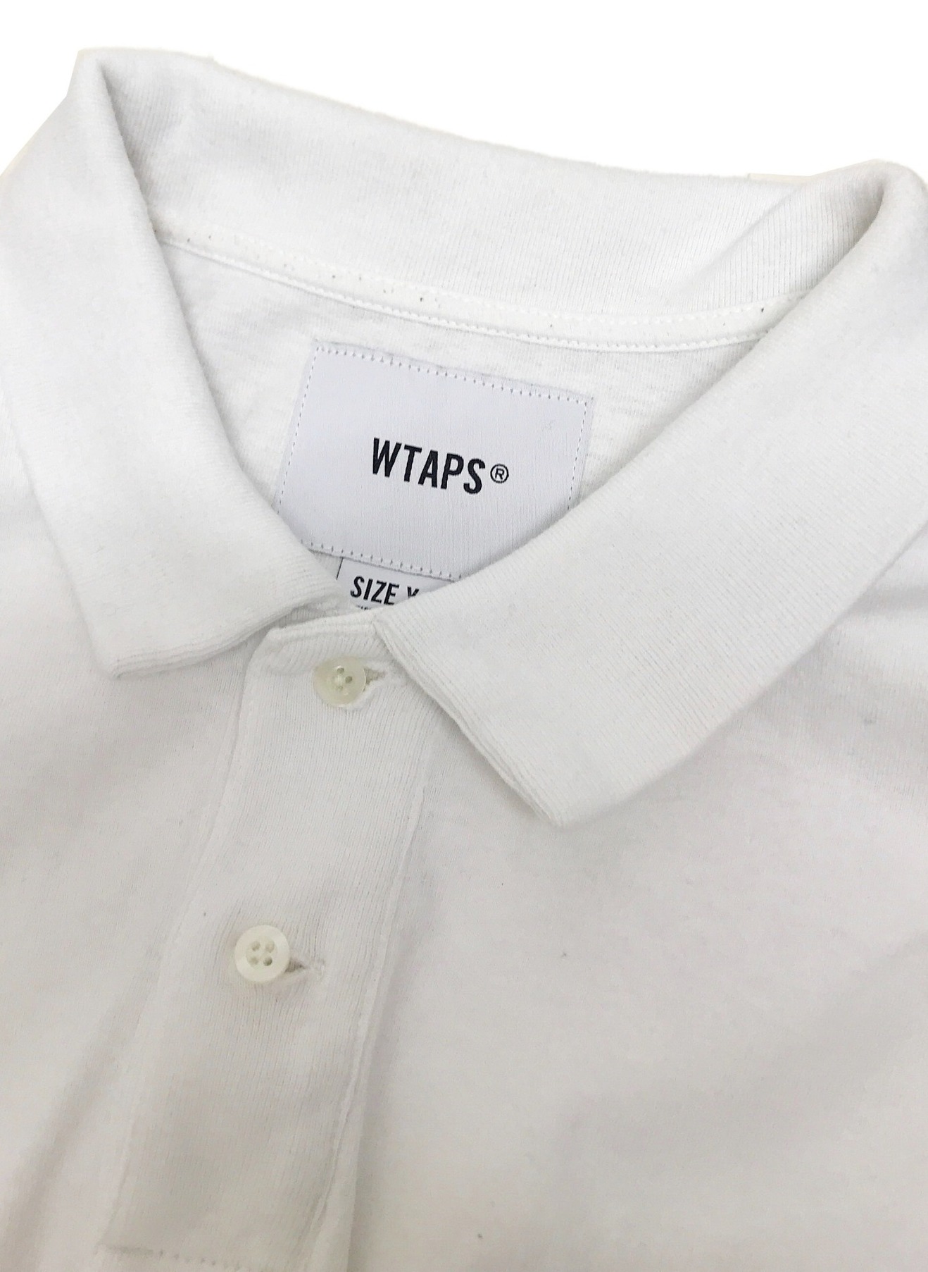 WTAPS (ダブルタップス) POLO SS 03 USA SHIRT ポロシャツ ホワイト サイズ:01
