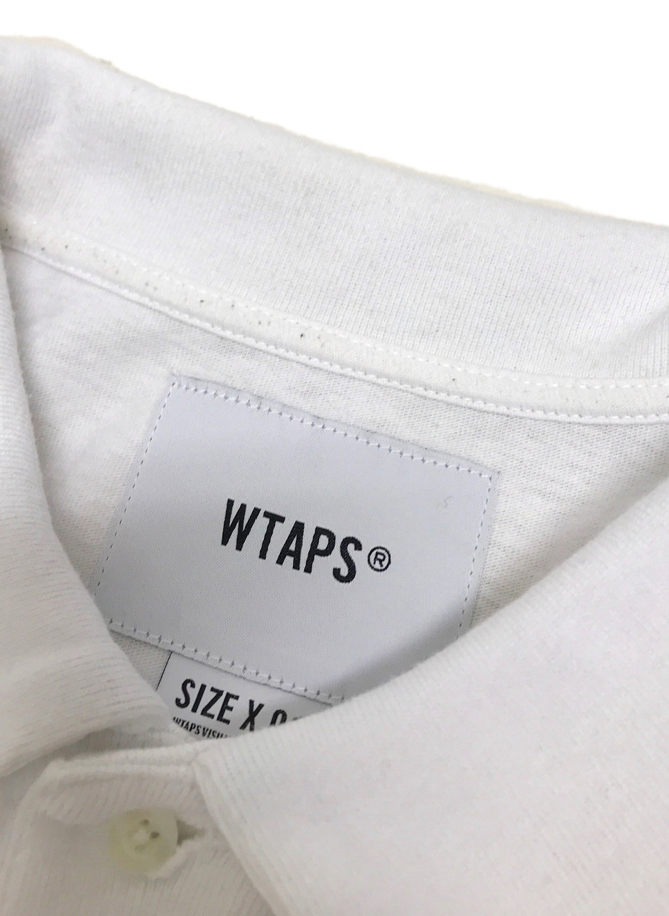 WTAPS (ダブルタップス) POLO SS 03 USA SHIRT ポロシャツ ホワイト サイズ:01