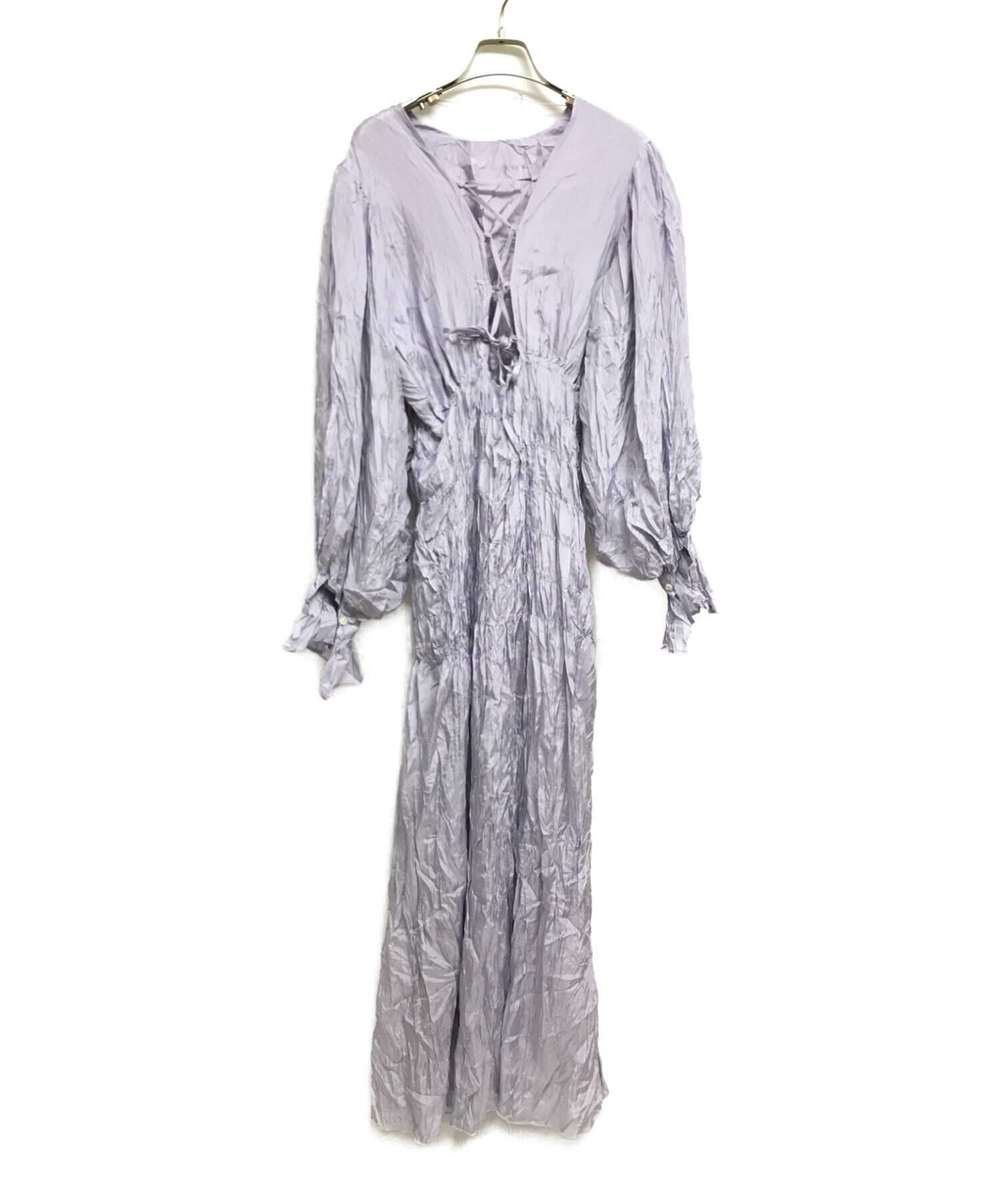 ERiKOKATORi (エリコカトリ) Silk Hand Crepe Dress ラベンダー サイズ:F