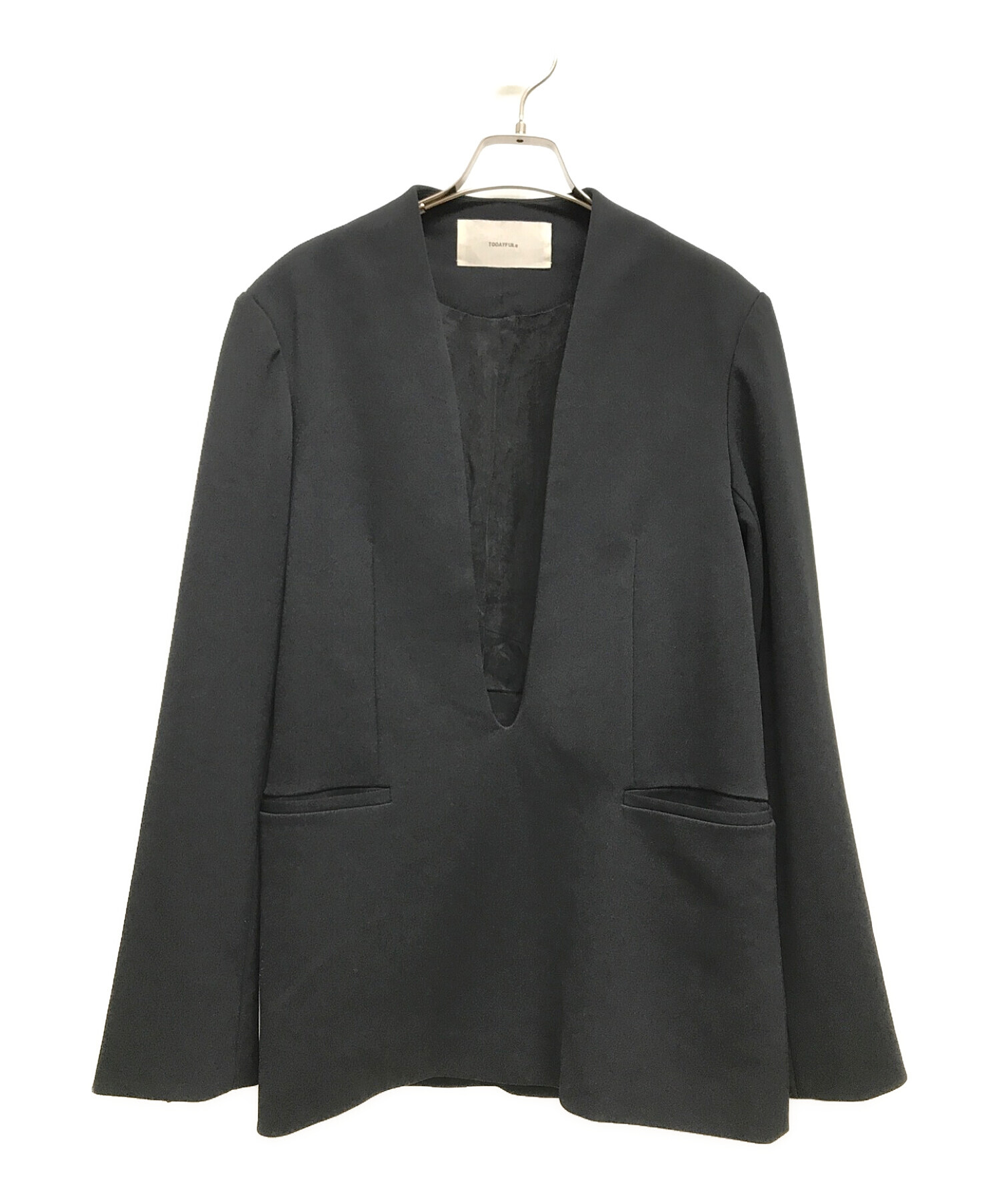 TODAYFUL (トゥデイフル) Uneck Pullover Jacket ブラック サイズ:38 未使用品