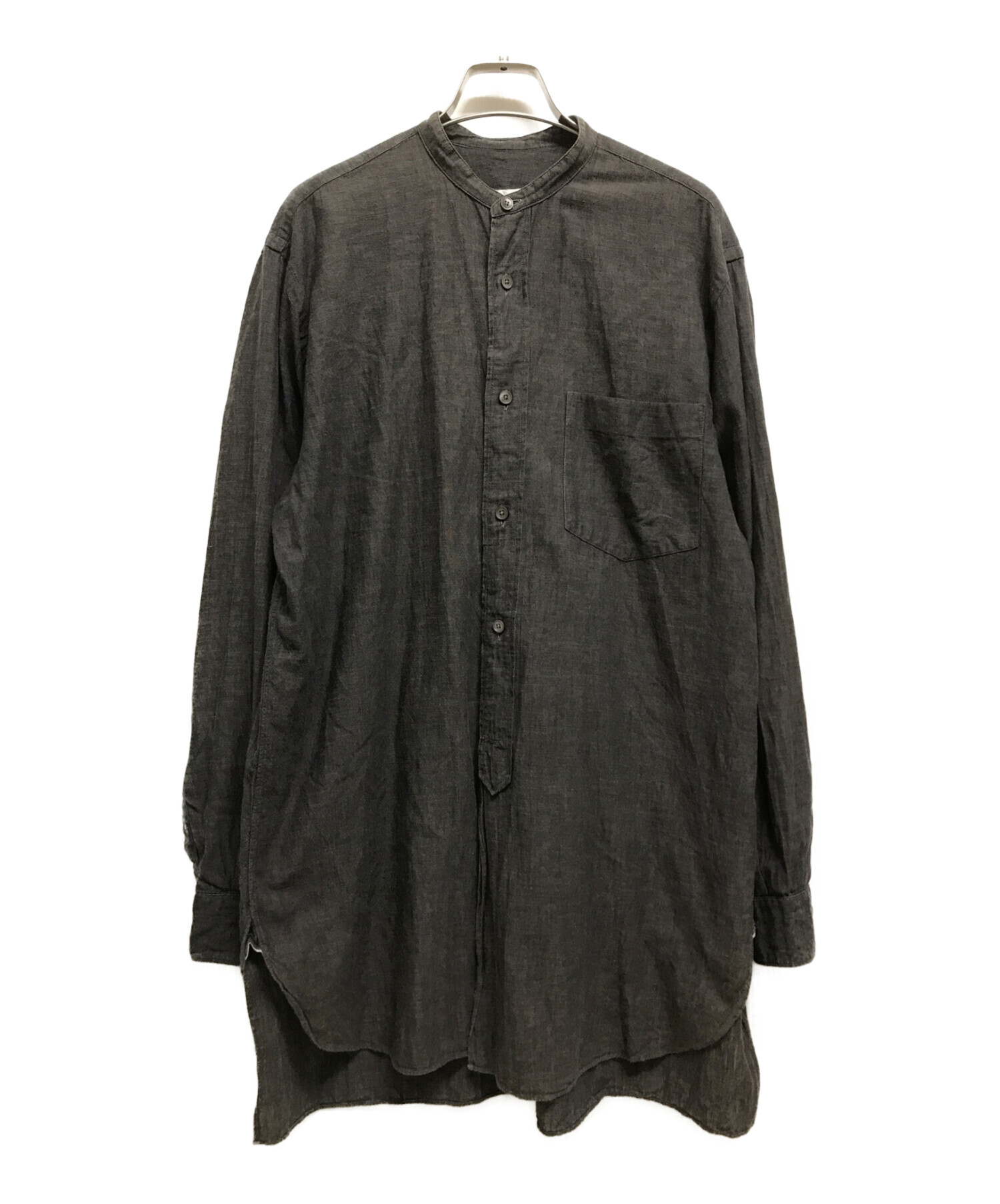 COMOLI (コモリ) ベタシャンバンドカラーシャツ ブラック サイズ:1