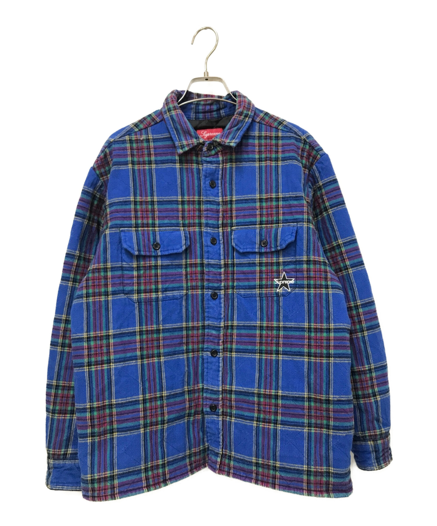 Sサイズ Supreme quilted flannel シャツ