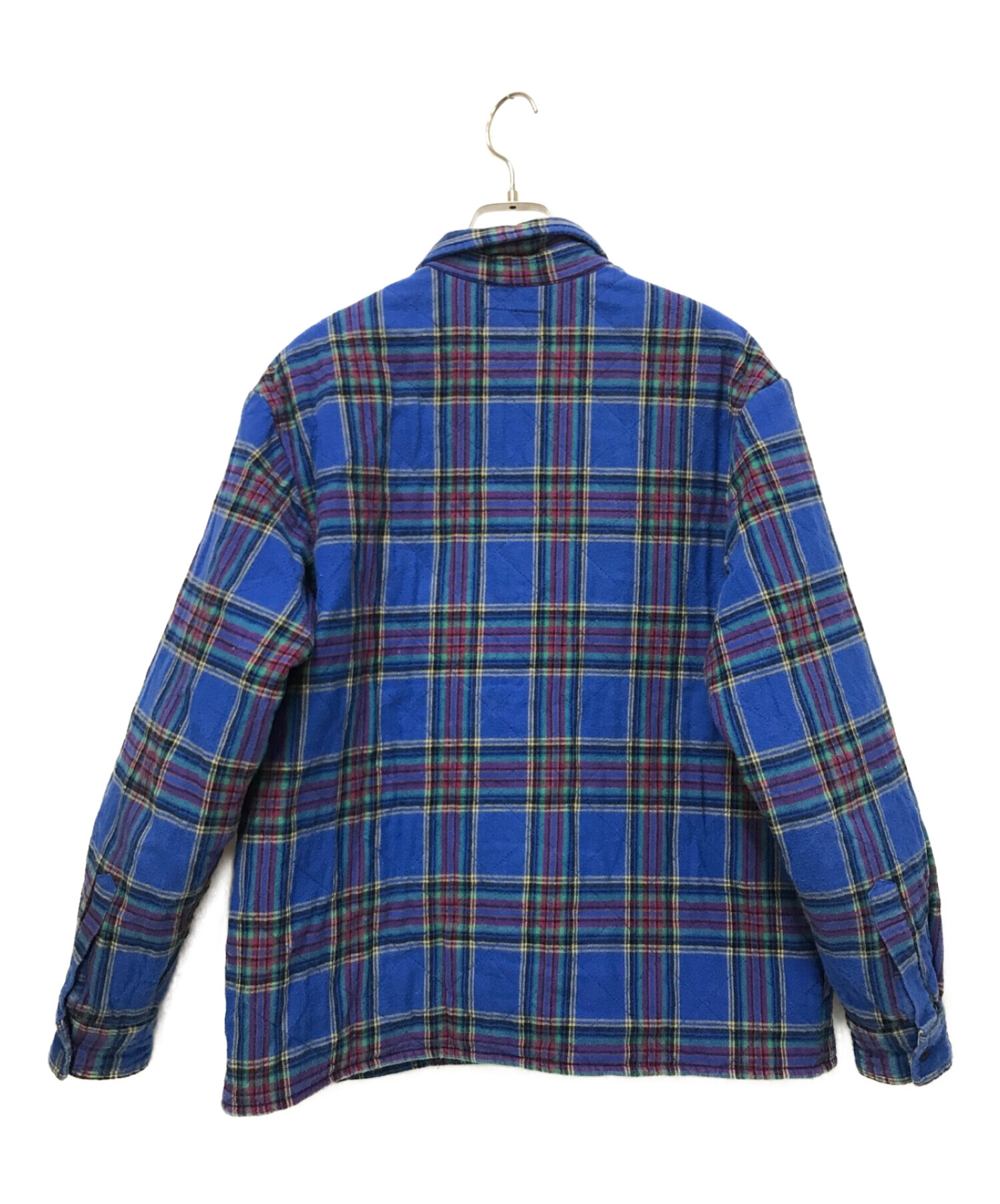 SUPREME (シュプリーム) Quilted Plaid Flannel Shirt ブルー サイズ:S