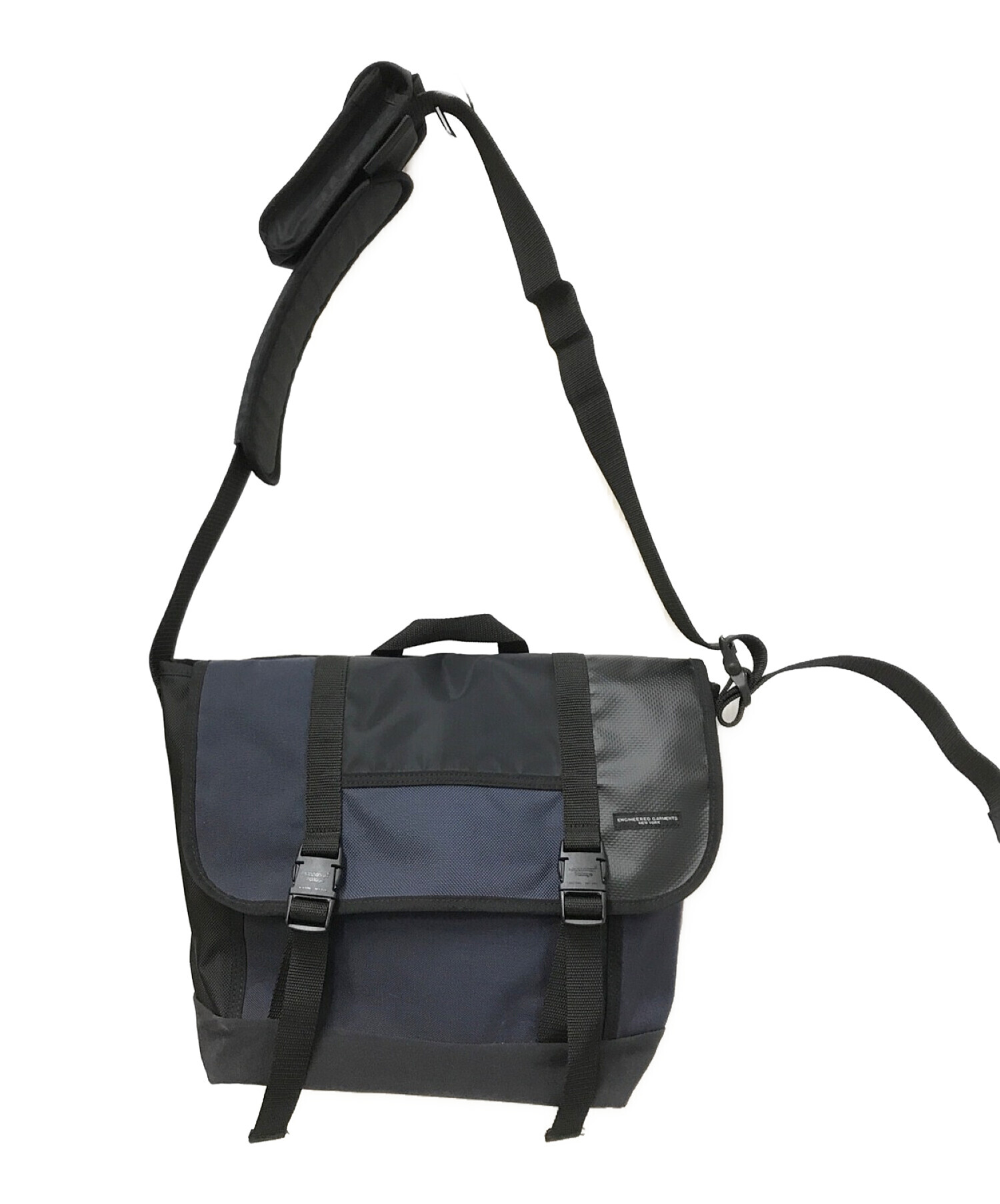 Engineered Garments×Manhattan Portage×Pilgrim Surf コラボBike Messenge  ブラック×ネイビー サイズ:下記参照