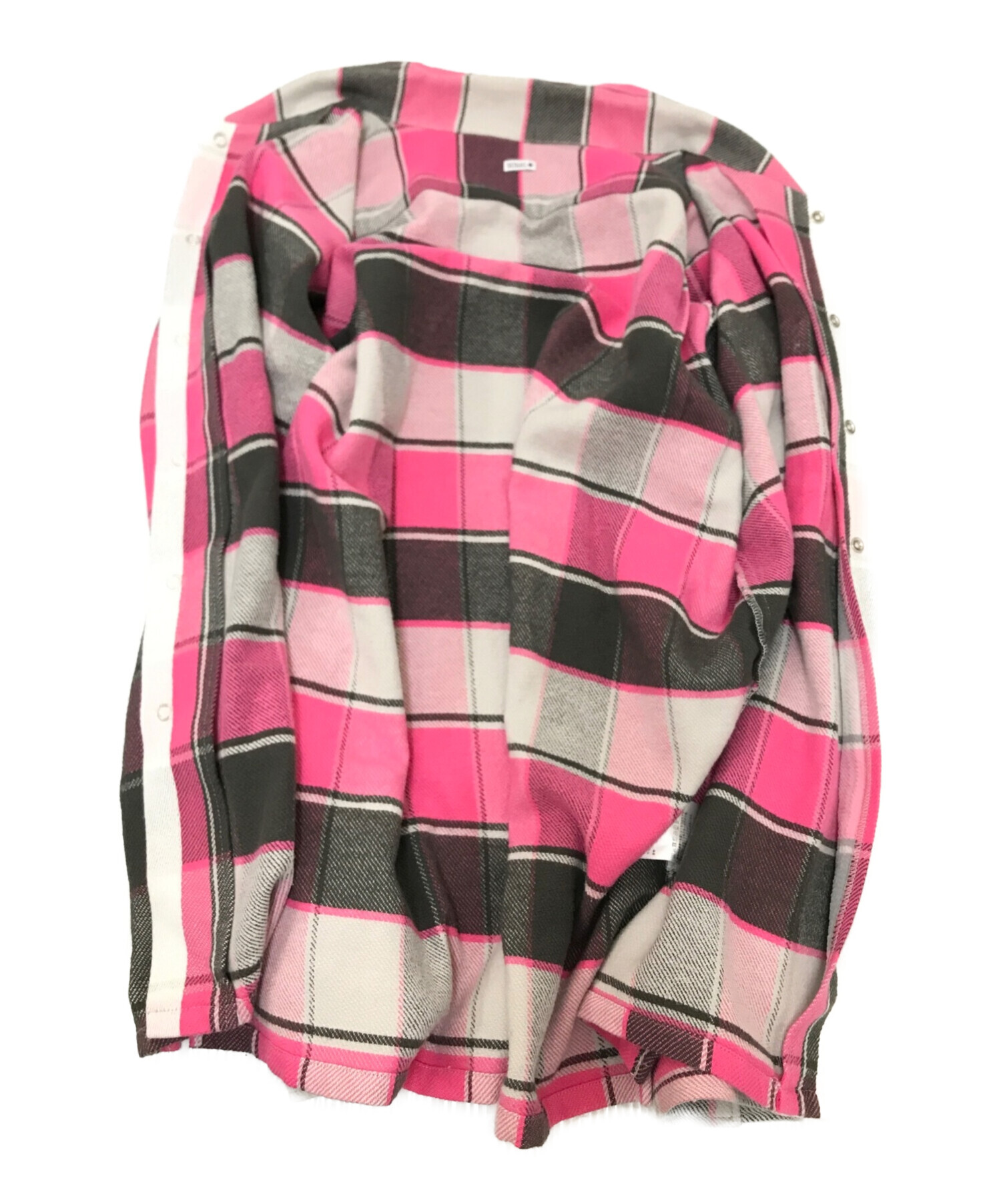 中古・古着通販】SEQUEL (シークエル) LINE NEL CHECK SHIRT ピンク 