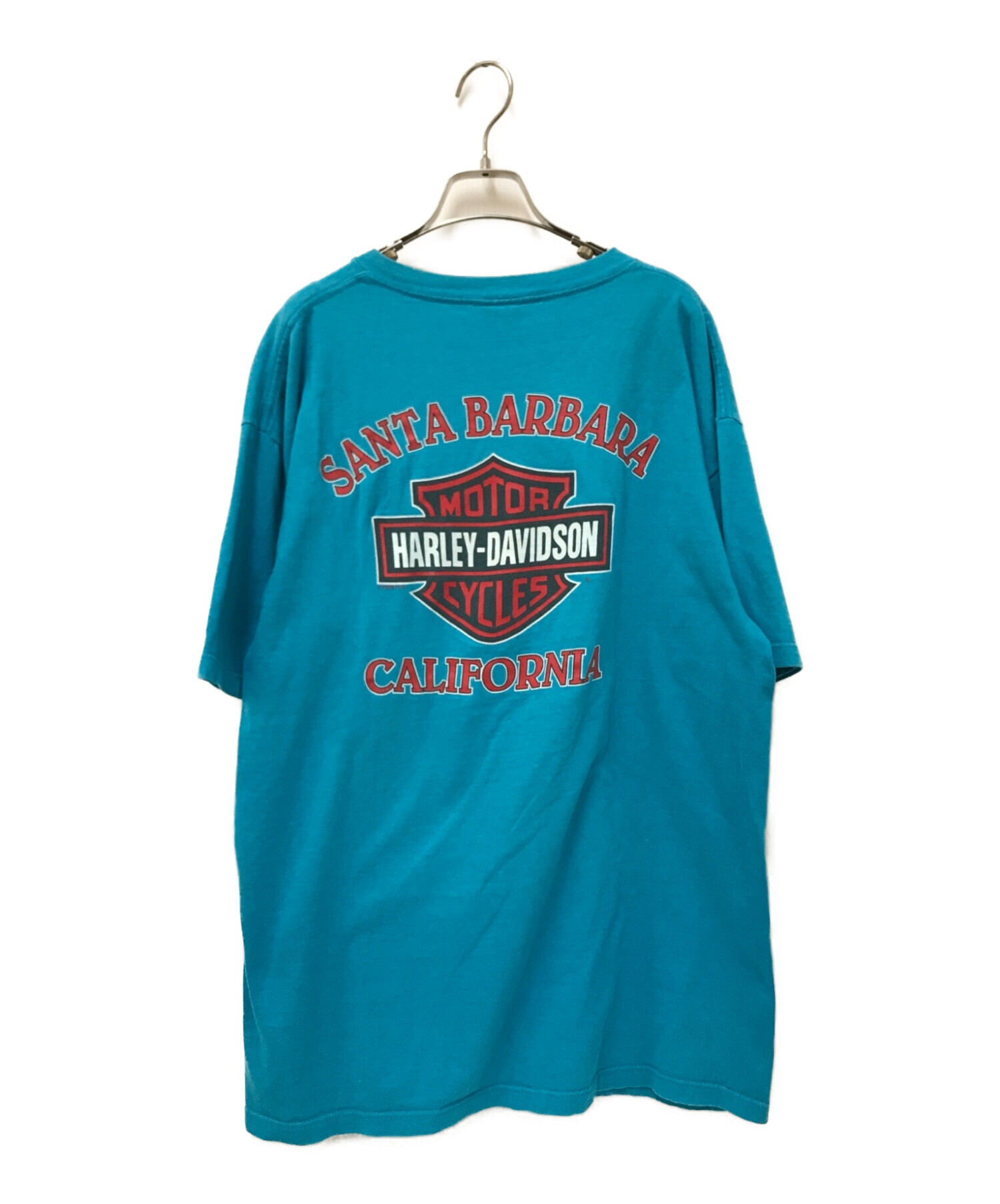 ハーレーダビッドソン 緑プリント半袖Tシャツ XL ヴィンテージ - Tシャツ