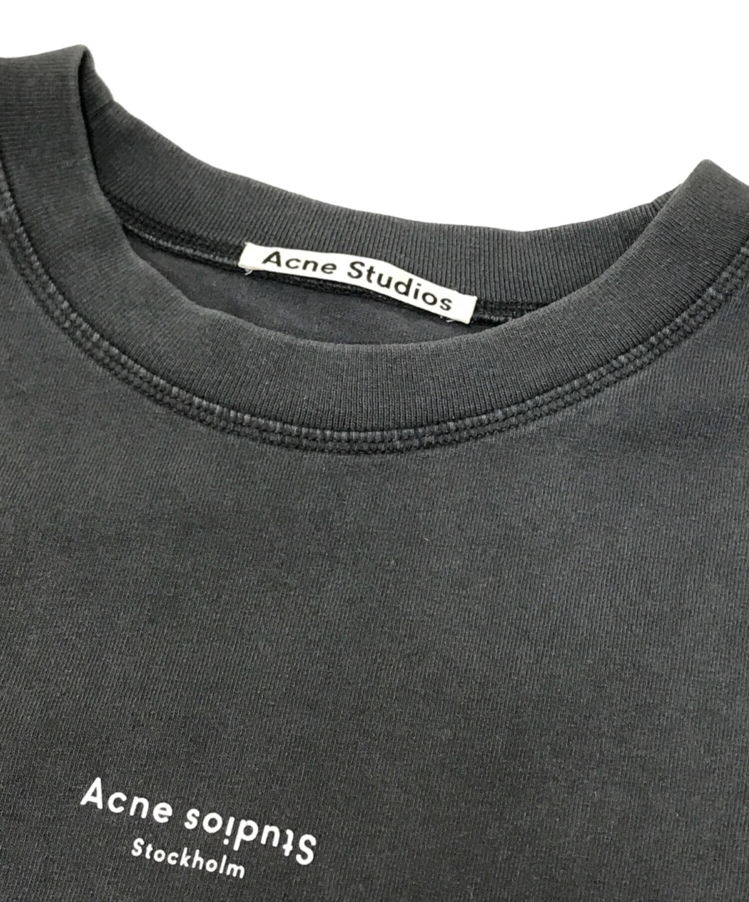 Acne studios (アクネストゥディオス) ロゴプリントTシャツ グレー サイズ:S