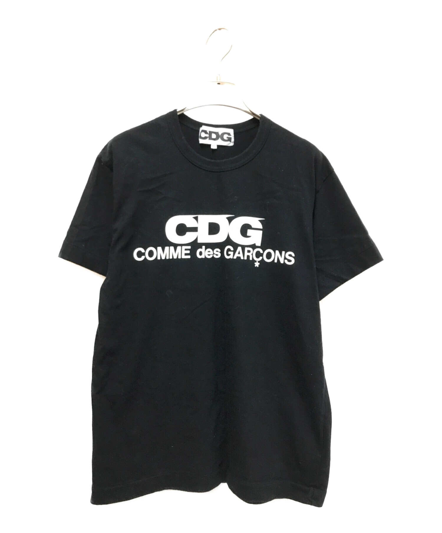 CDG (シーディージー コムデギャルソン) ロゴプリントTシャツ ブラック サイズ:M