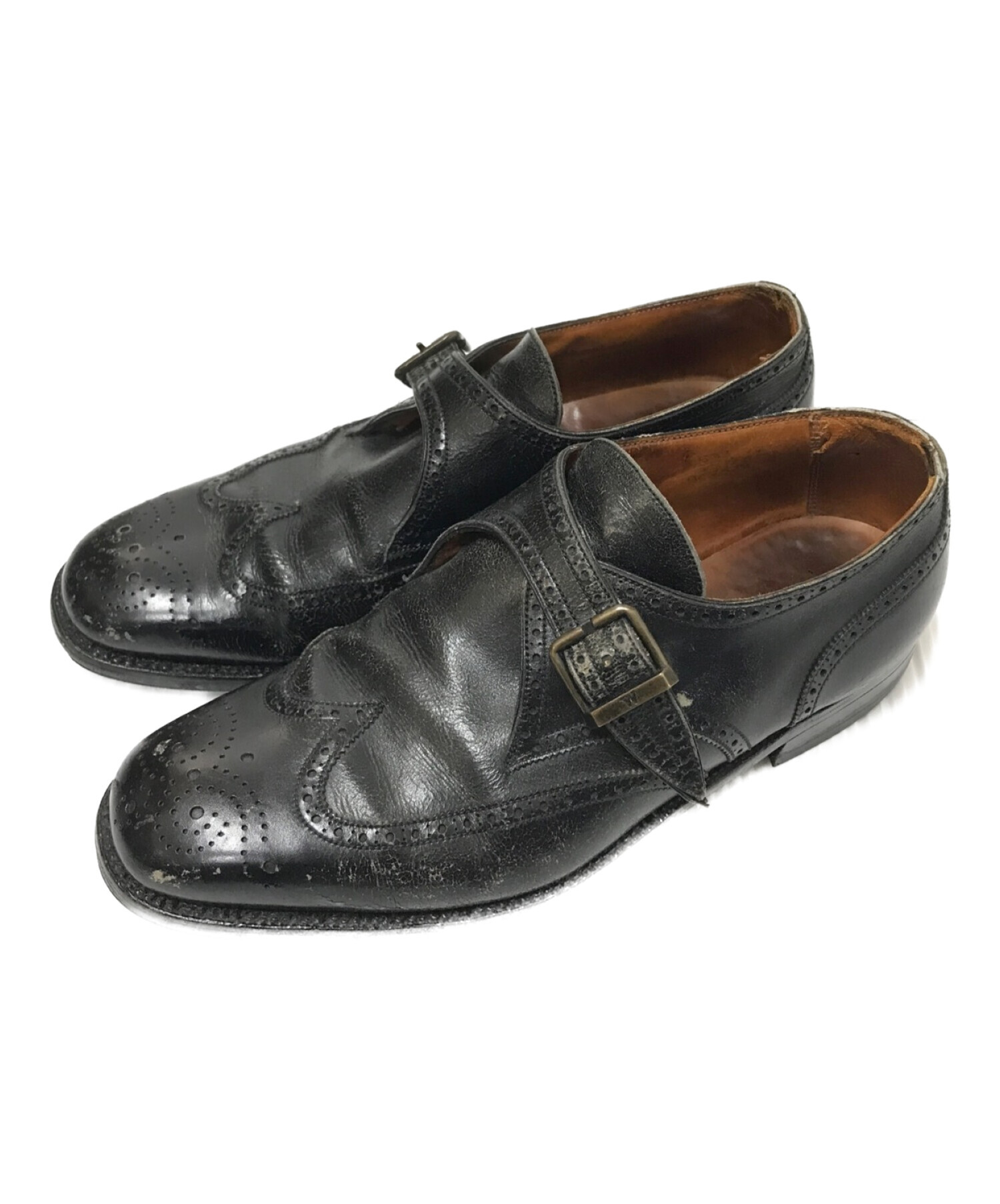 J.M. WESTON シングルモンク ウィングチップ 希少 旧ロゴ JMウェストン