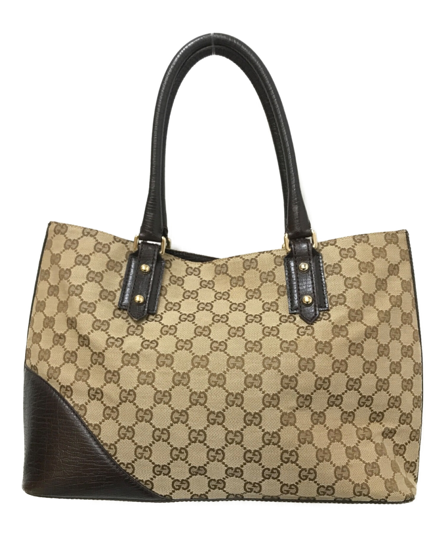 中古・古着通販】GUCCI (グッチ) GGキャンバスホースビットトート 