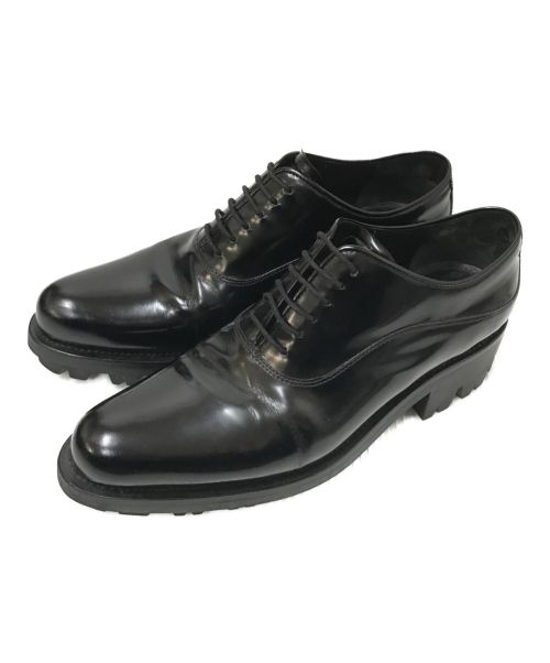 prada 13aw タンクソール シューズ メンズ ブラック レザー