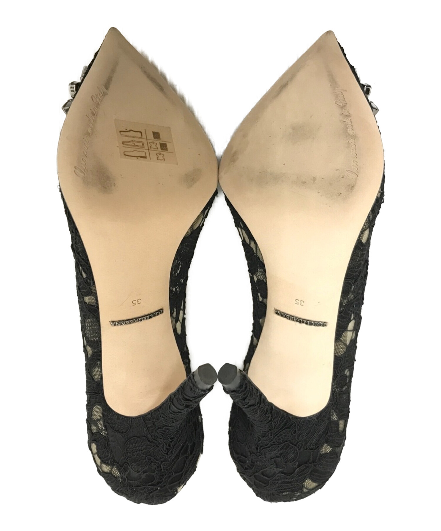 DOLCE&GABBANA 総レース パンプス こだわら
