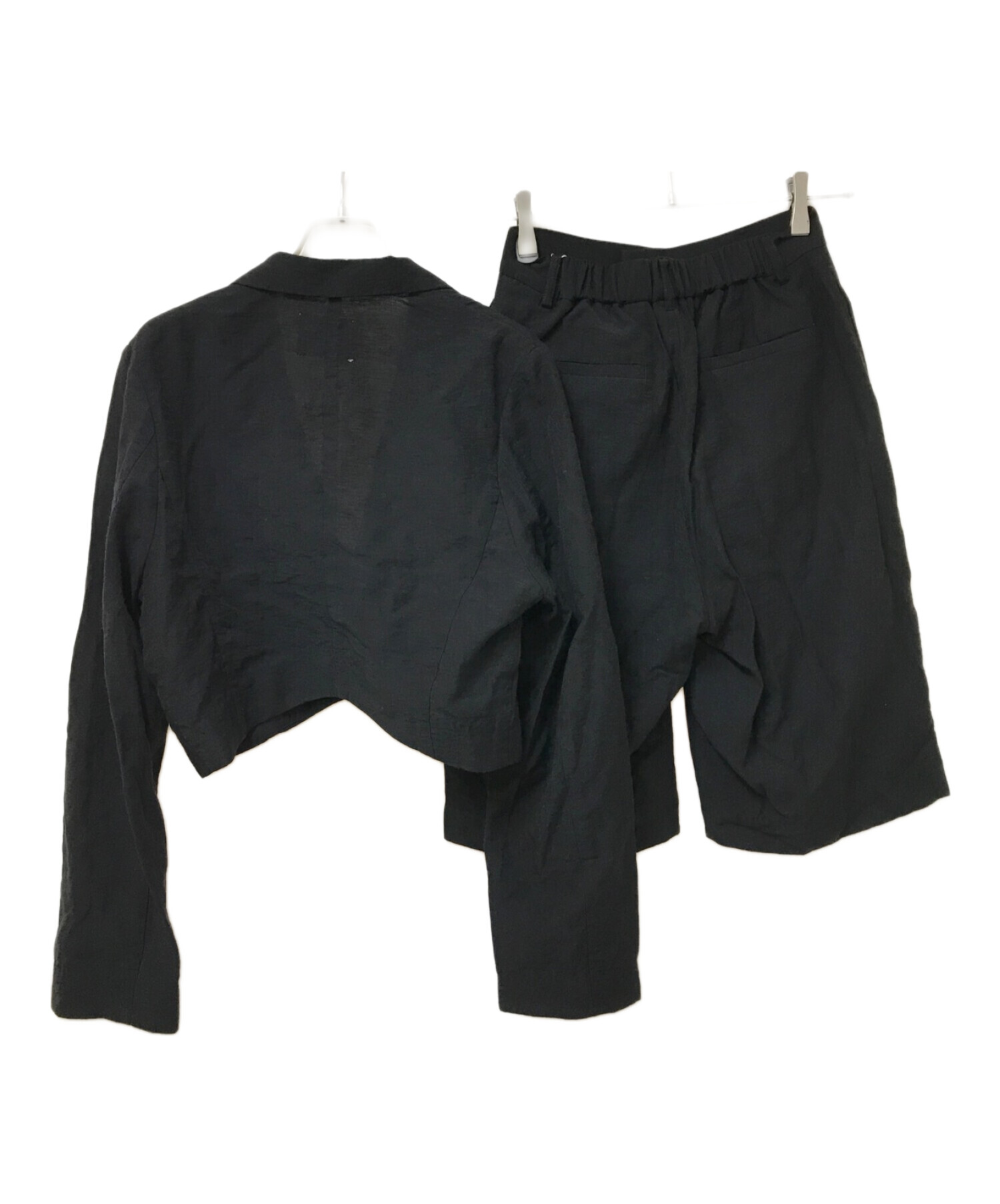 中古・古着通販】Ameri (アメリ) WAVE LINE JACKET SET UP ブラック  