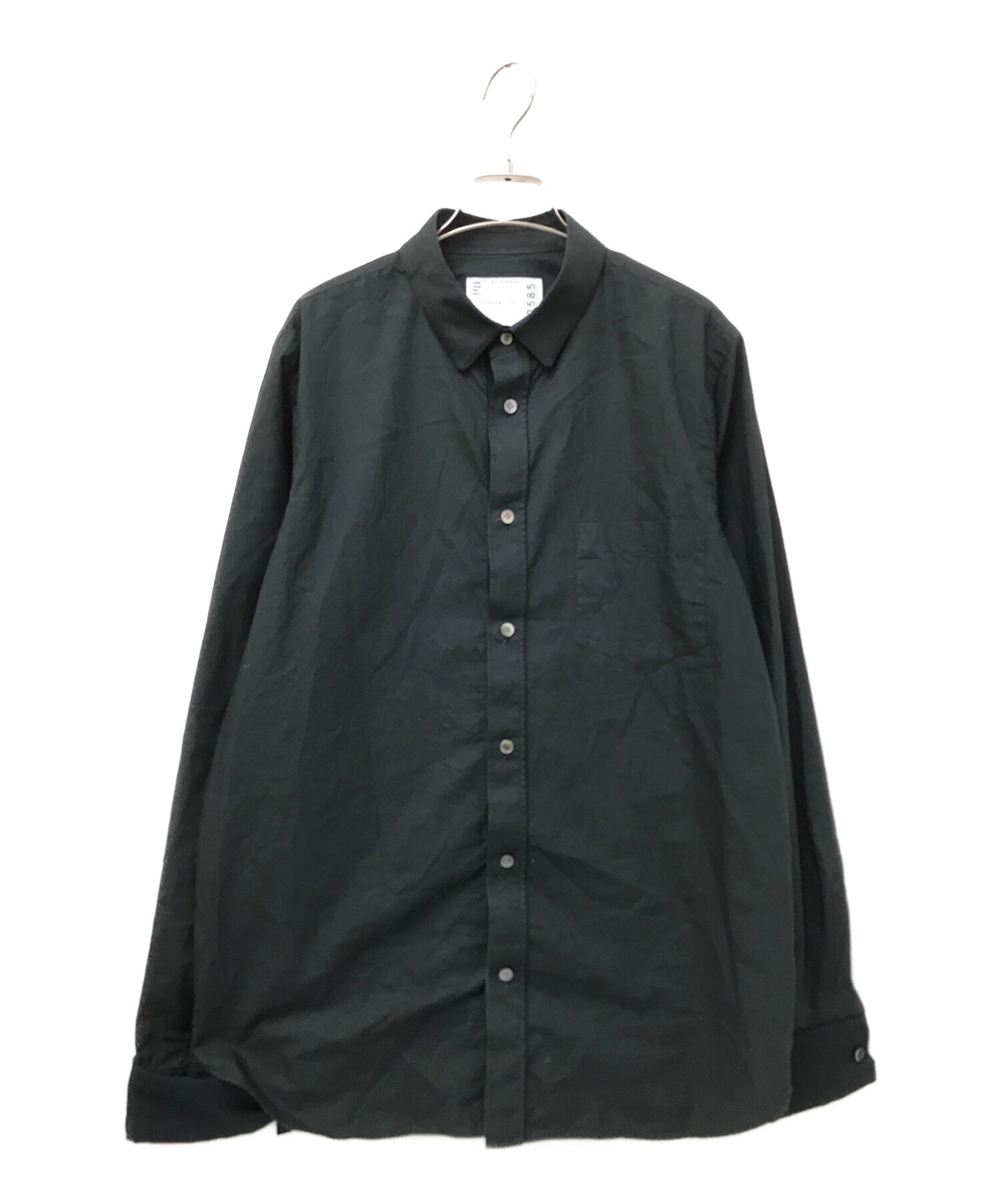 中古・古着通販】sacai (サカイ) 袖レイヤードシャツ ブラック サイズ 