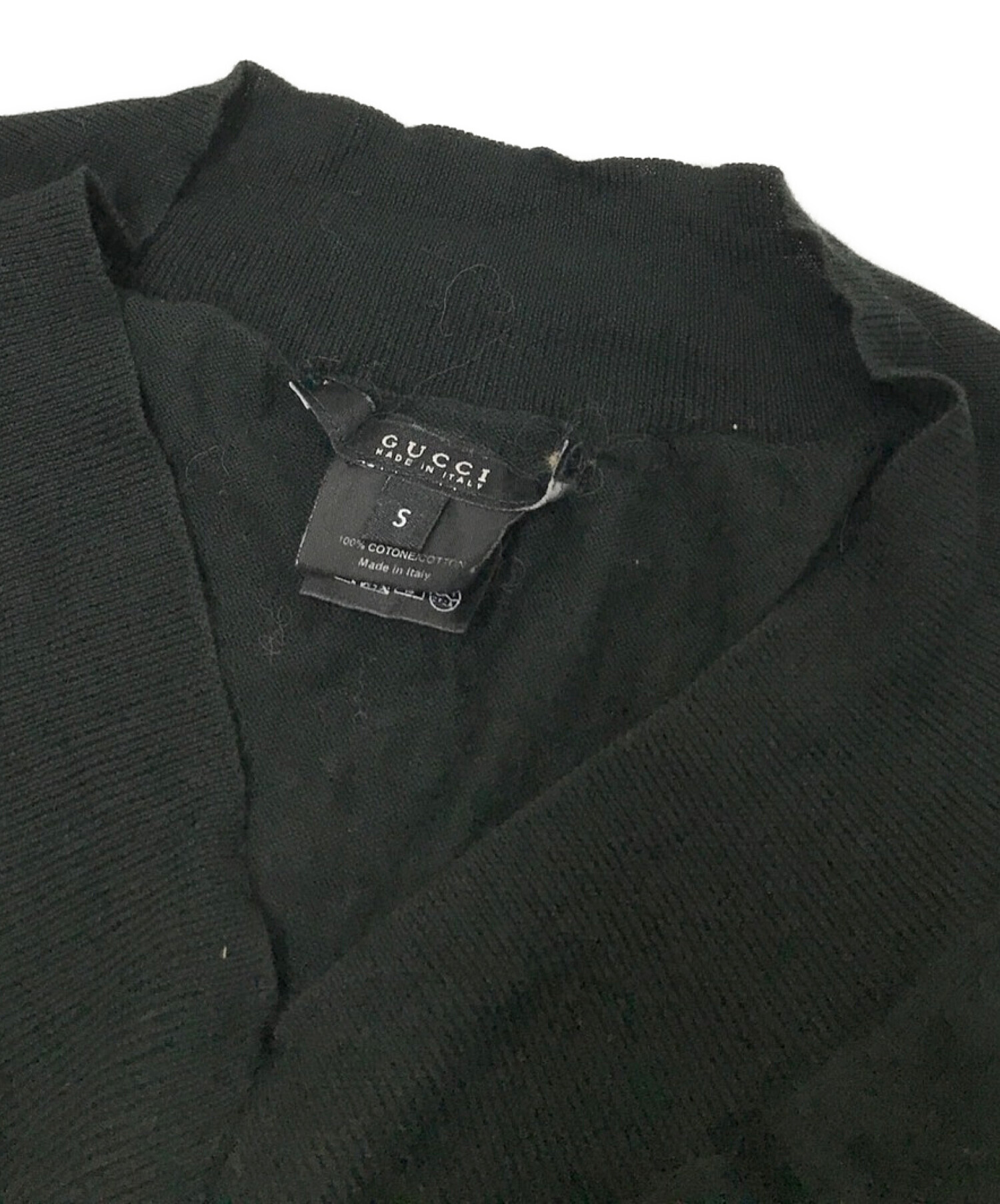 ◎　グッチ　GUCCI 黒ニットVネック　　Sサイズ グッチGUCCI 黒ニットVネックSサイズ