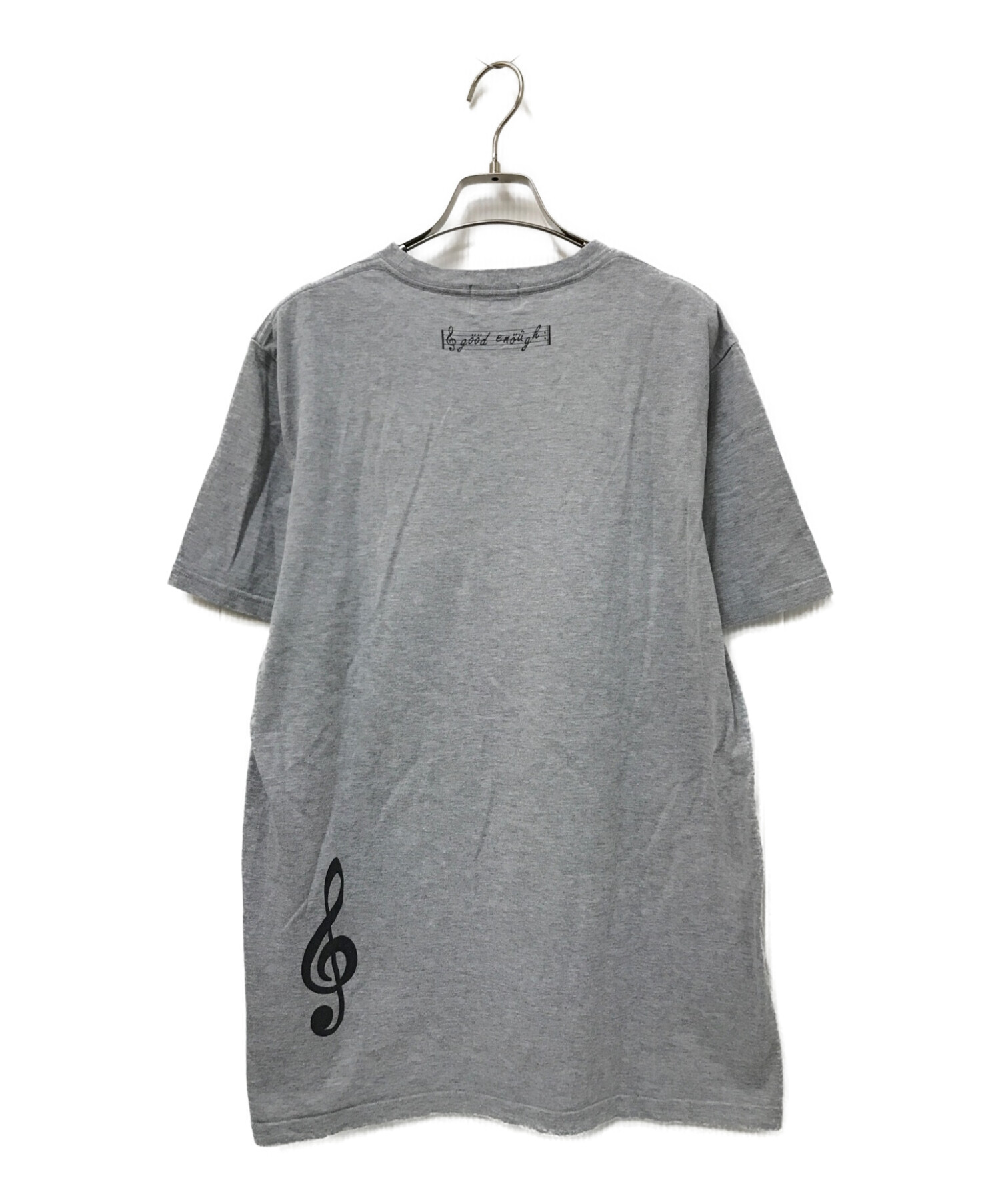 中古・古着通販】GOOD ENOUGH (グッドイナフ) 音符Tシャツ グレー 