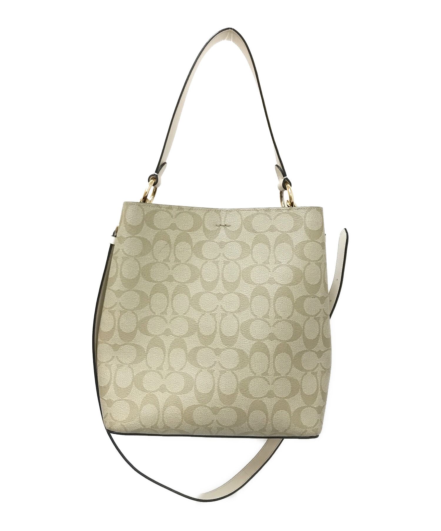 未使用級】コーチ CA214 モリー バケット2way ハンドバッグ ベージュ