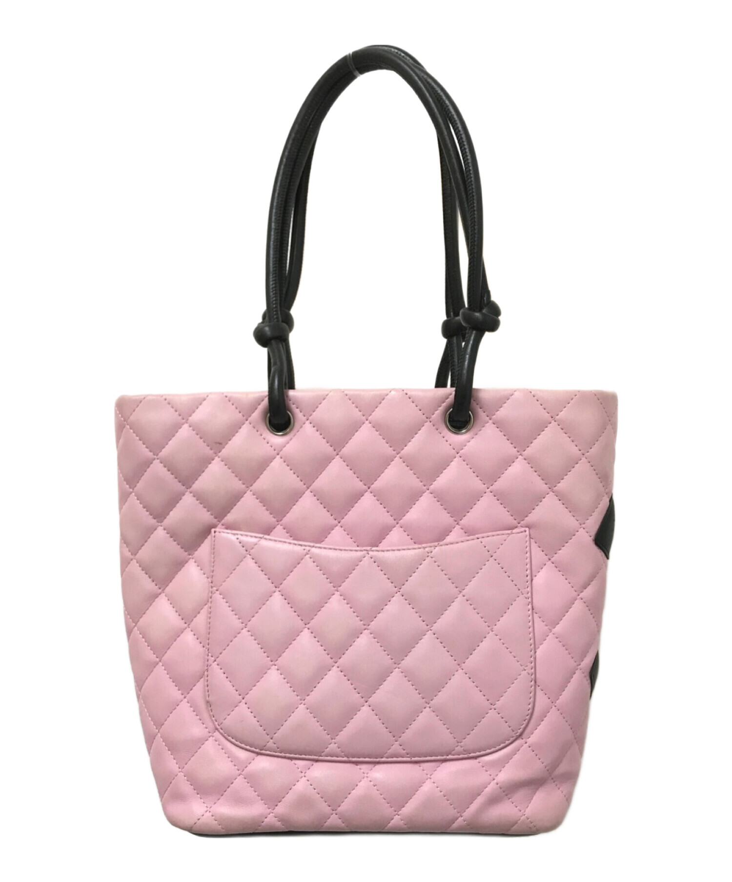中古・古着通販】CHANEL (シャネル) カンボンミディアムトートバッグ  