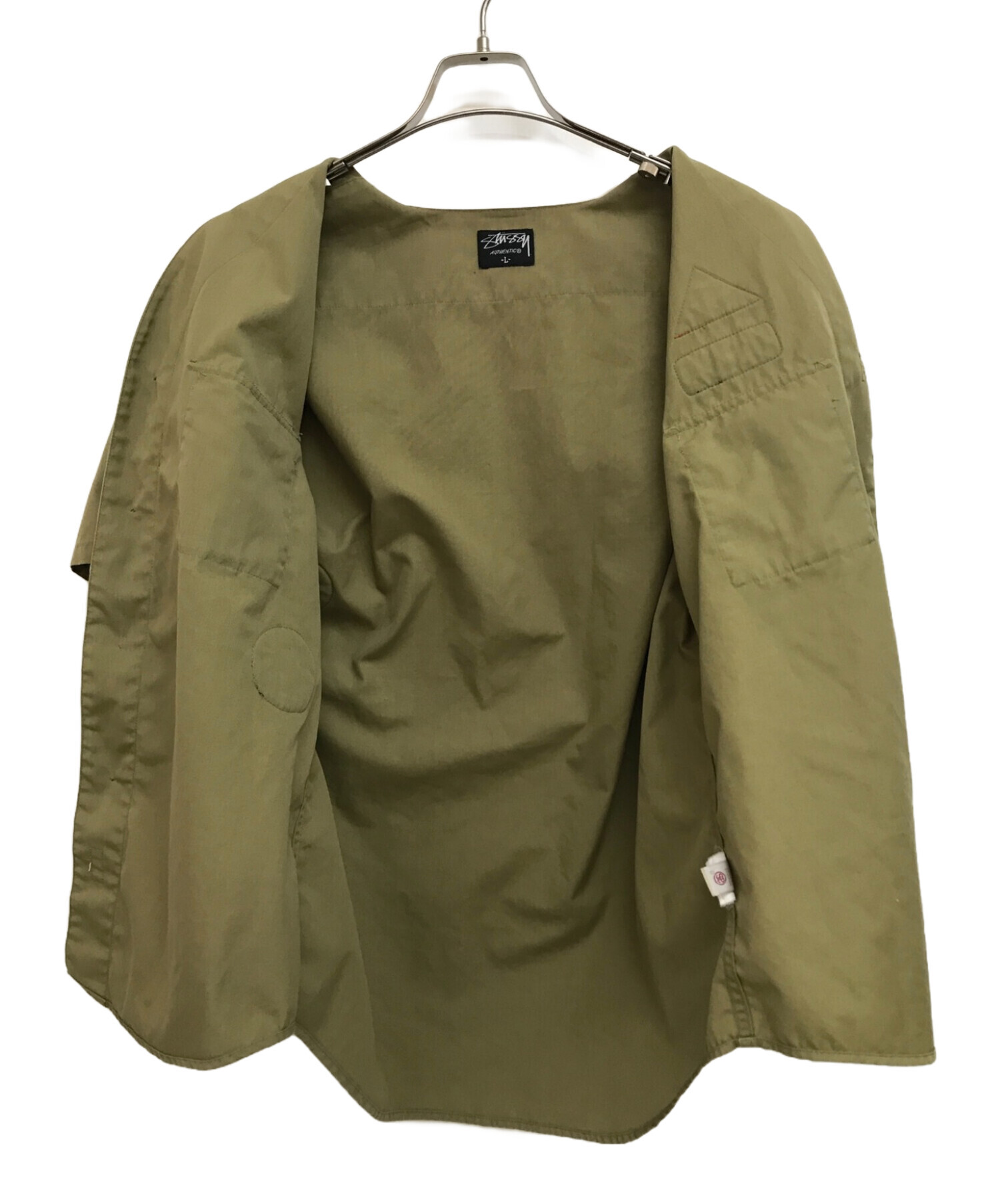 中古・古着通販】stussy (ステューシー) ワッペンミリタリーシャツ 
