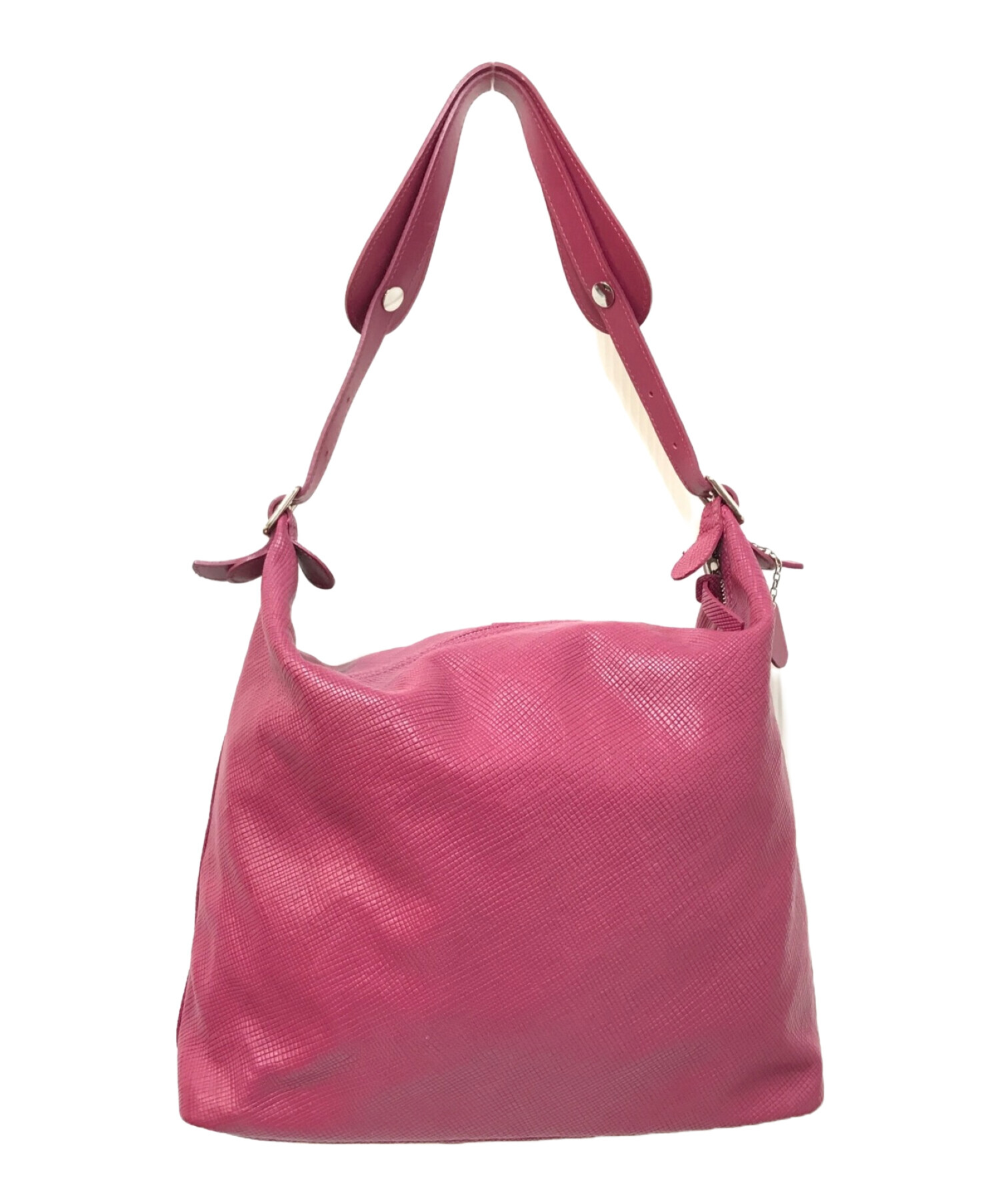 中古・古着通販】LONGCHAMP (ロンシャン) レザーショルダーバッグ  