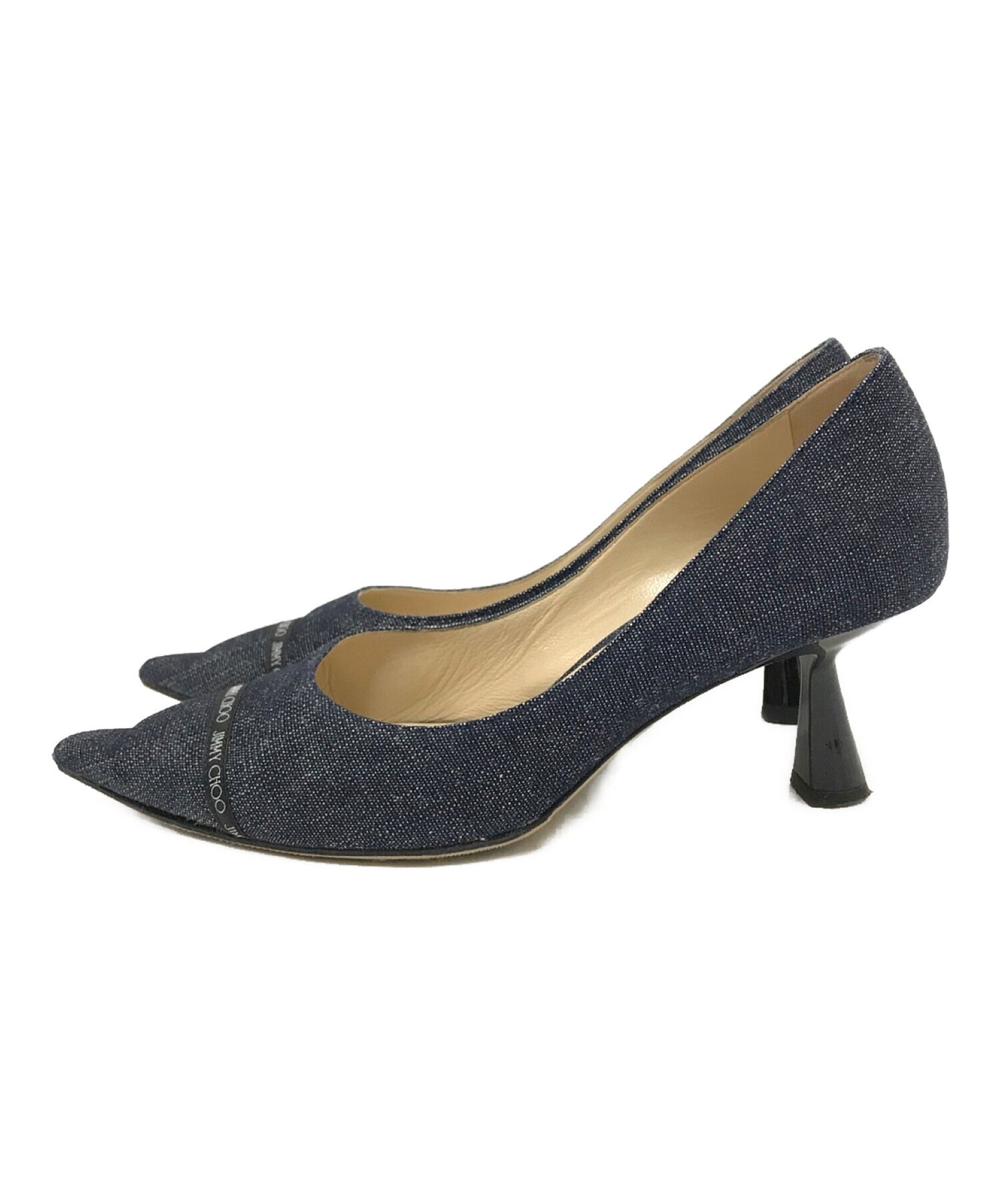 中古・古着通販】JIMMY CHOO (ジミーチュウ) RENE 65 デニムヒール 