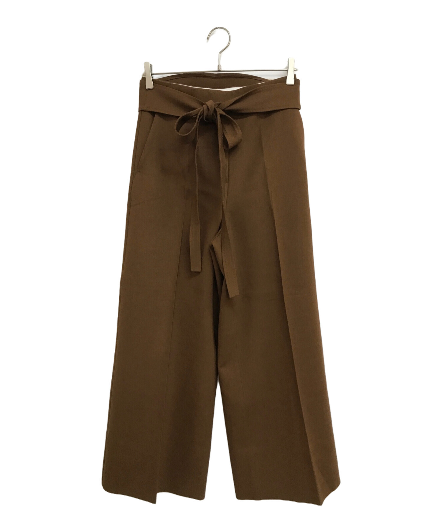 中古・古着通販】MaxMara (マックスマーラ) ベルト付きセンタープレス 