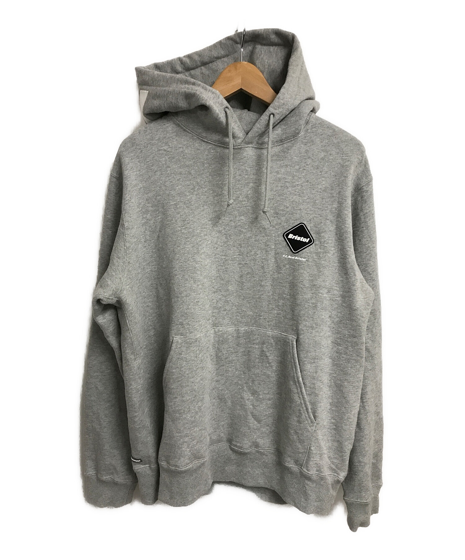 【L】FCRB SWEAT PULLOVER HOODIE グレー