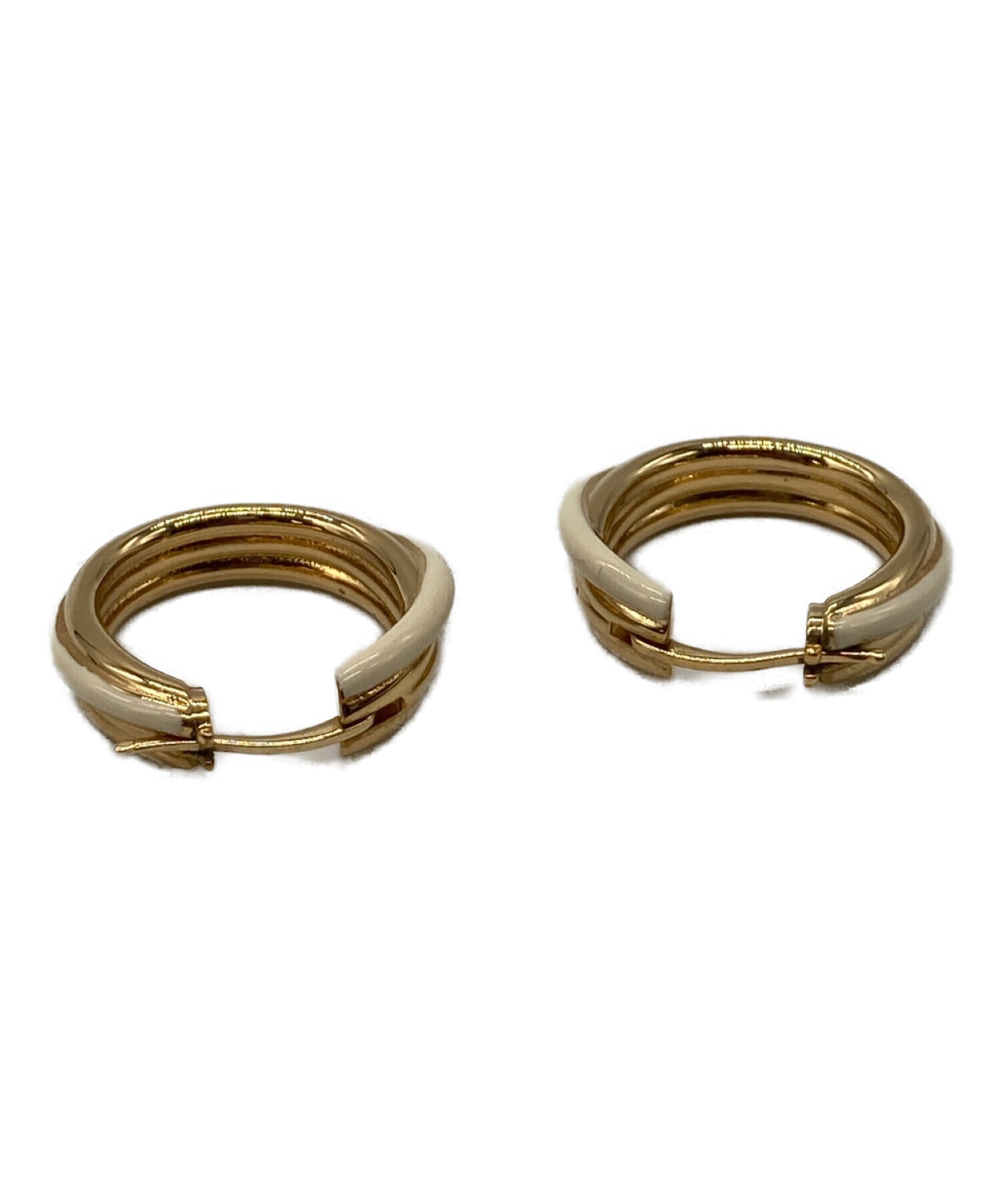 CELINE ゴールド ツイストフープピアス