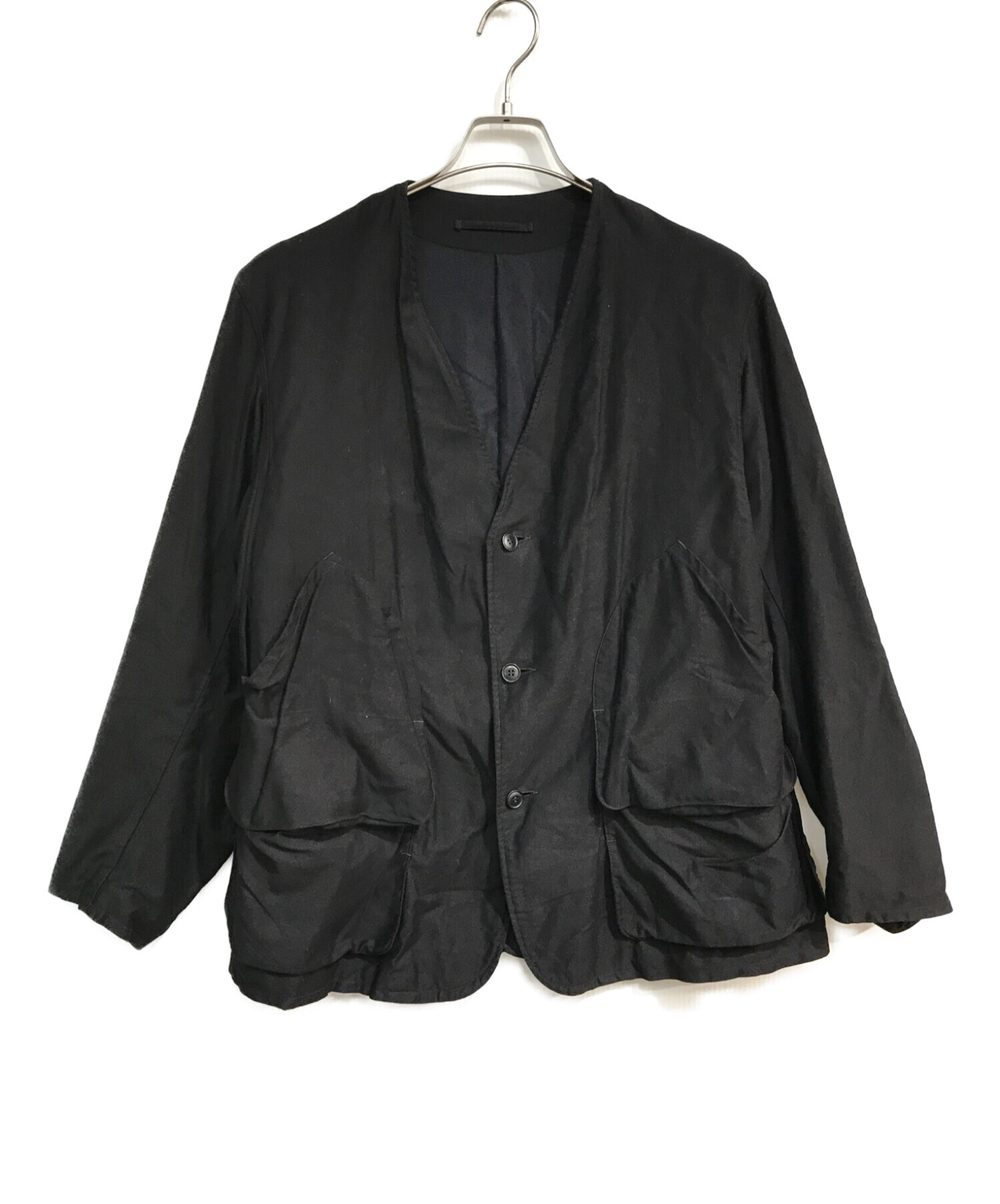 COMOLI (コモリ) コットンサテン ハンティングジャケット 10HH70T ブラック サイズ:1