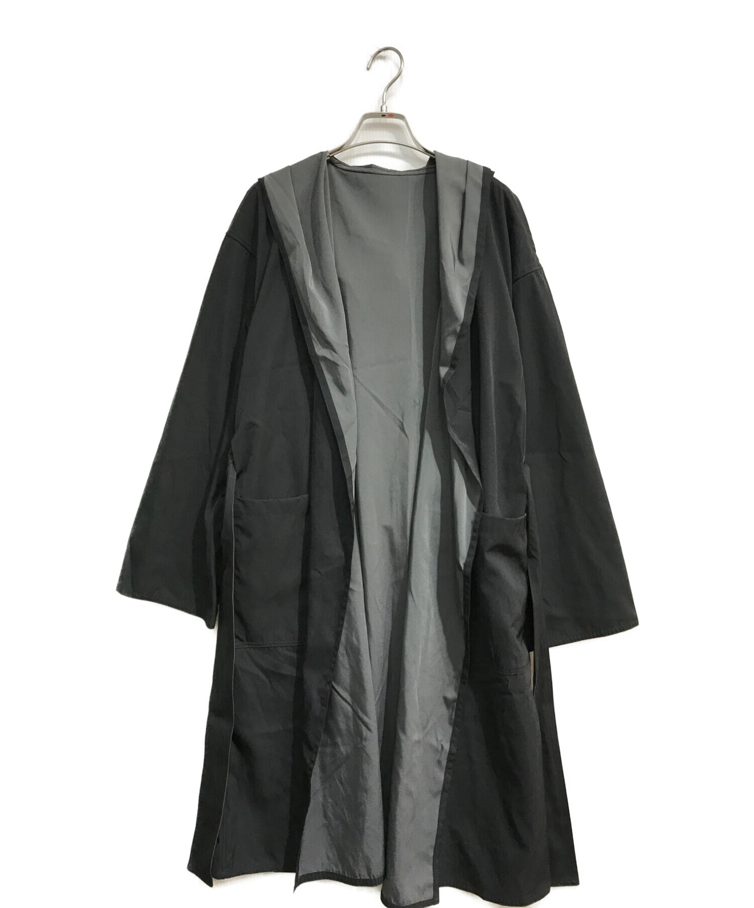 SPECCHIO (スペッチオ) バイカラーリバーシブル フーデッドコート 112-802 ブラック×グレー サイズ:40