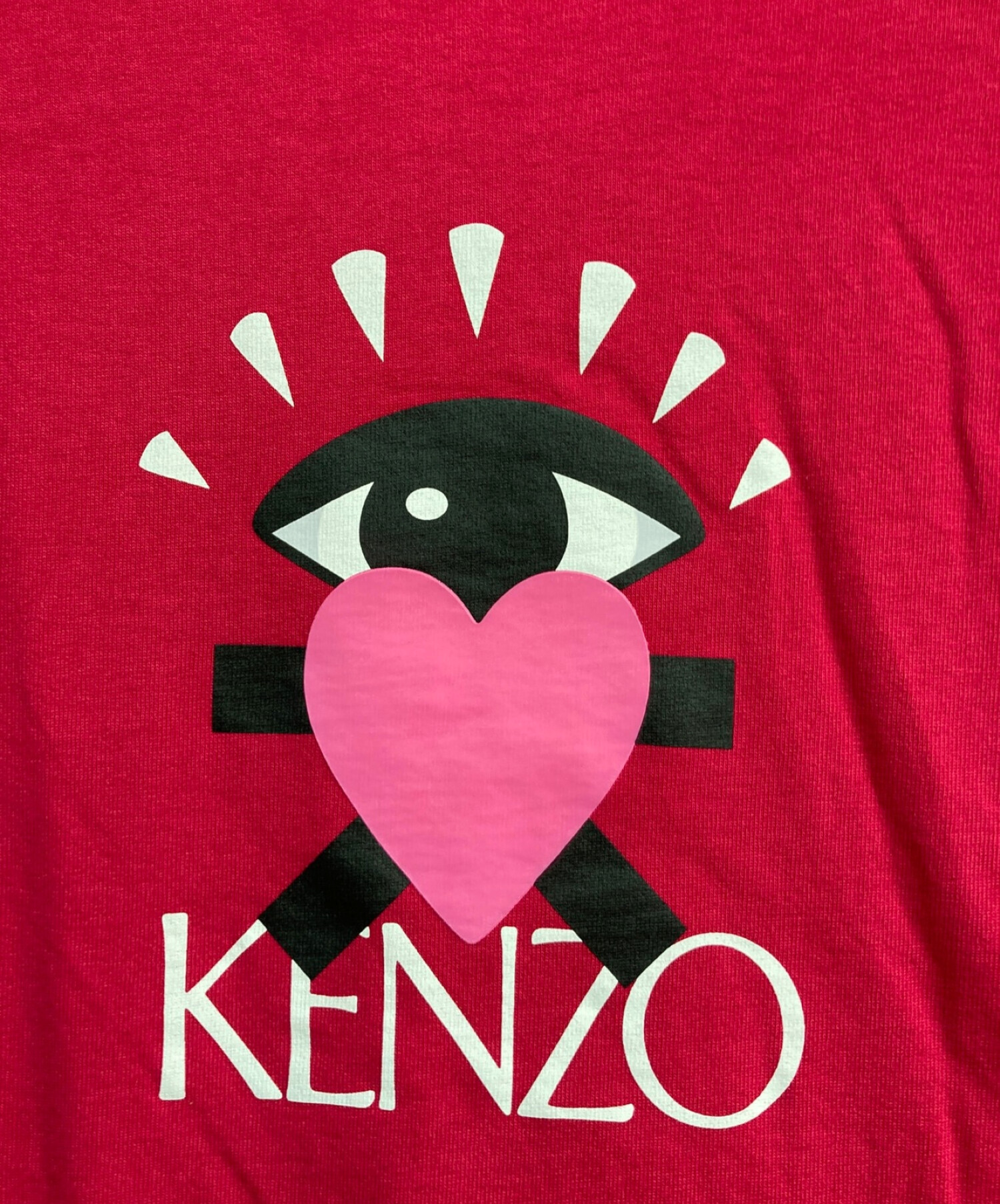 KENZO (ケンゾー) アイモチーフTシャツ ピンク サイズ:S