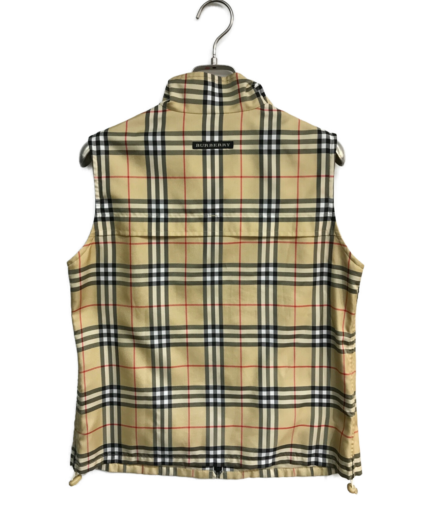 BURBERRY GOLF (バーバリーゴルフ) ノバチェックジップアップベスト ベージュ サイズ:M