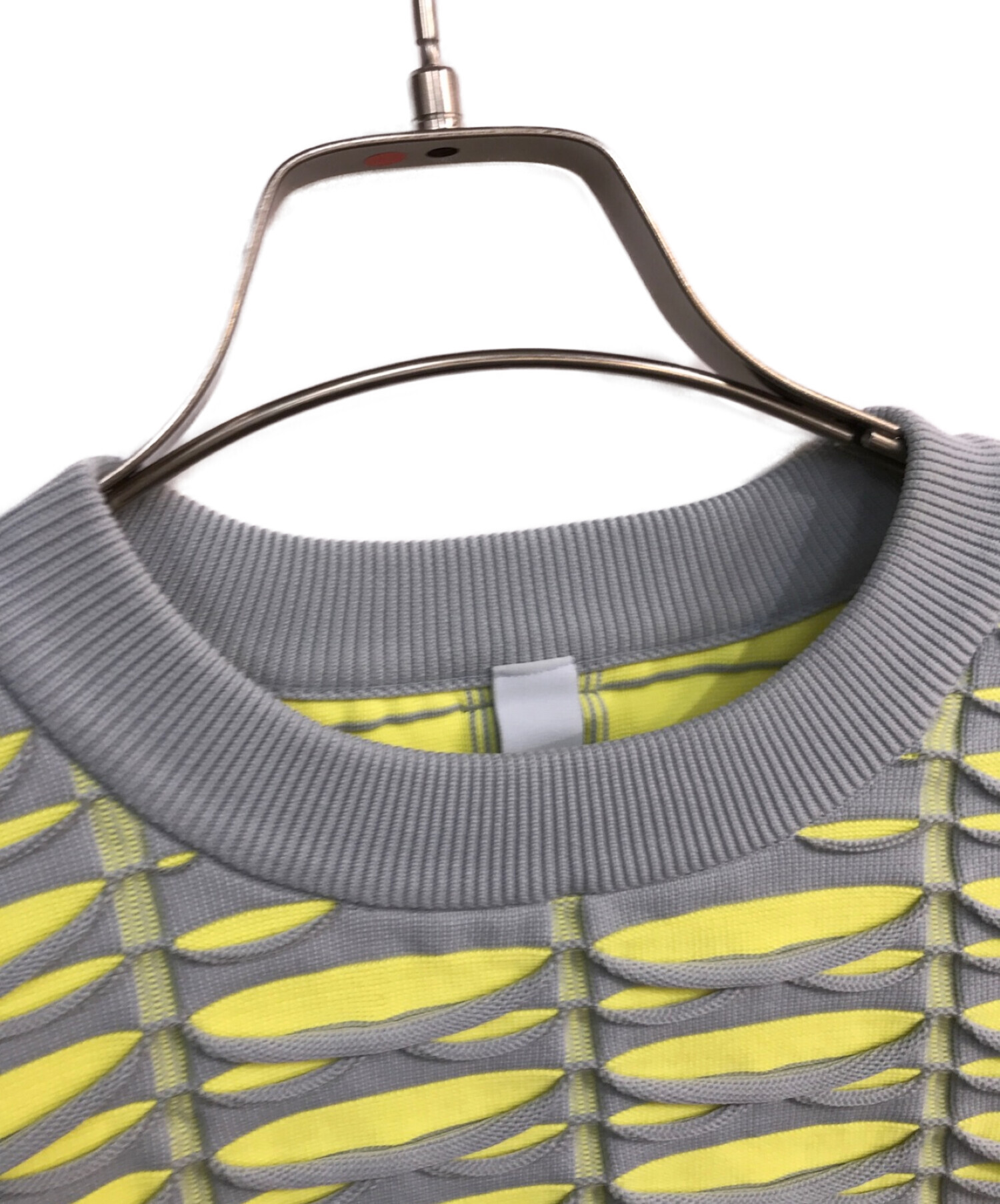 中古・古着通販】CFCL (シーエフシーエル) FACADE TOP グレー×イエロー 