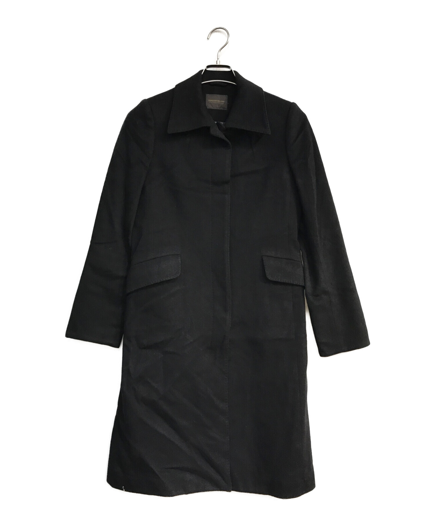 極上品 ポールスミスコレクション カシミア混 ステンカラー コート ブラック M