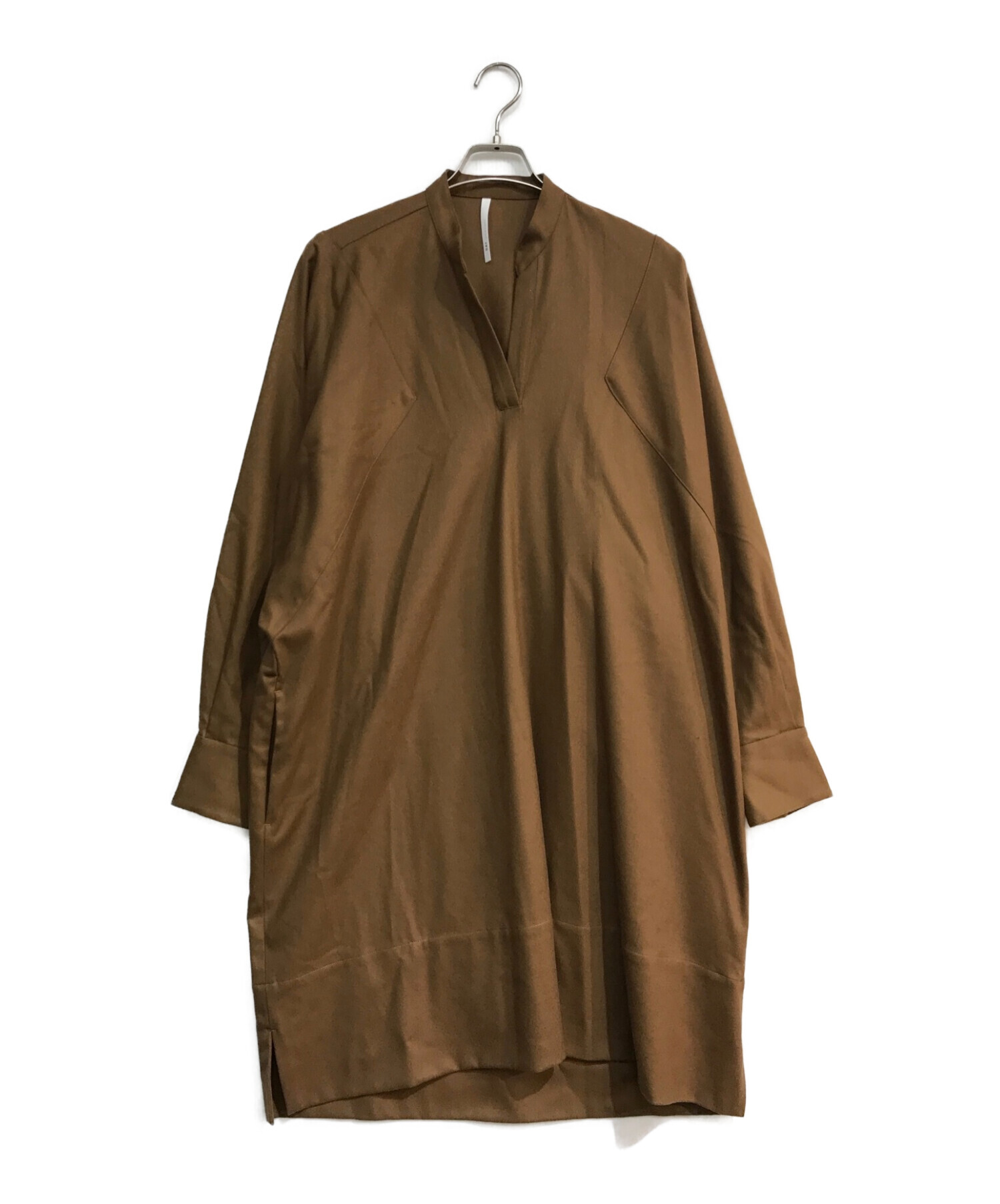 upper hights 「THE SHIRT」brown ロングシャツ