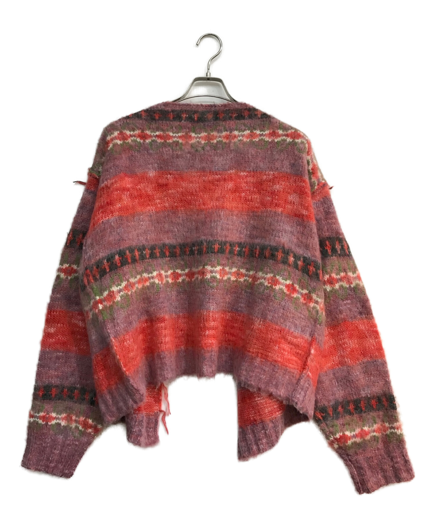 PERVERZE (パーバーズ) Blend Border Knit Cardigan　0122030513 ピンク サイズ:F