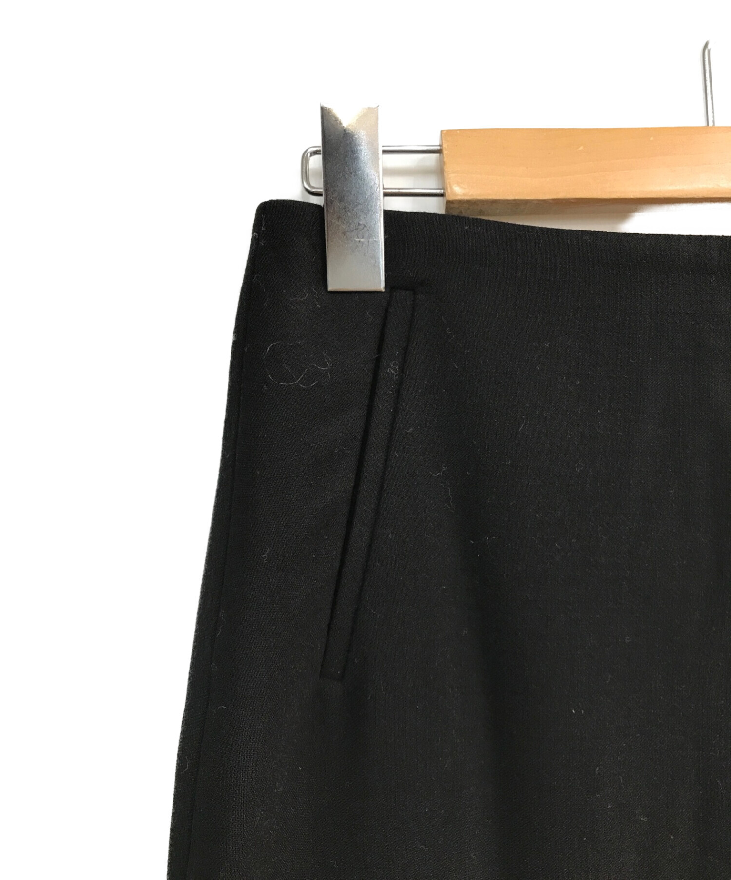 Jean Paul Gaultier FEMME (ジャンポールゴルチェフェム) ウール混ロングスカート　ブラック ブラック サイズ:40