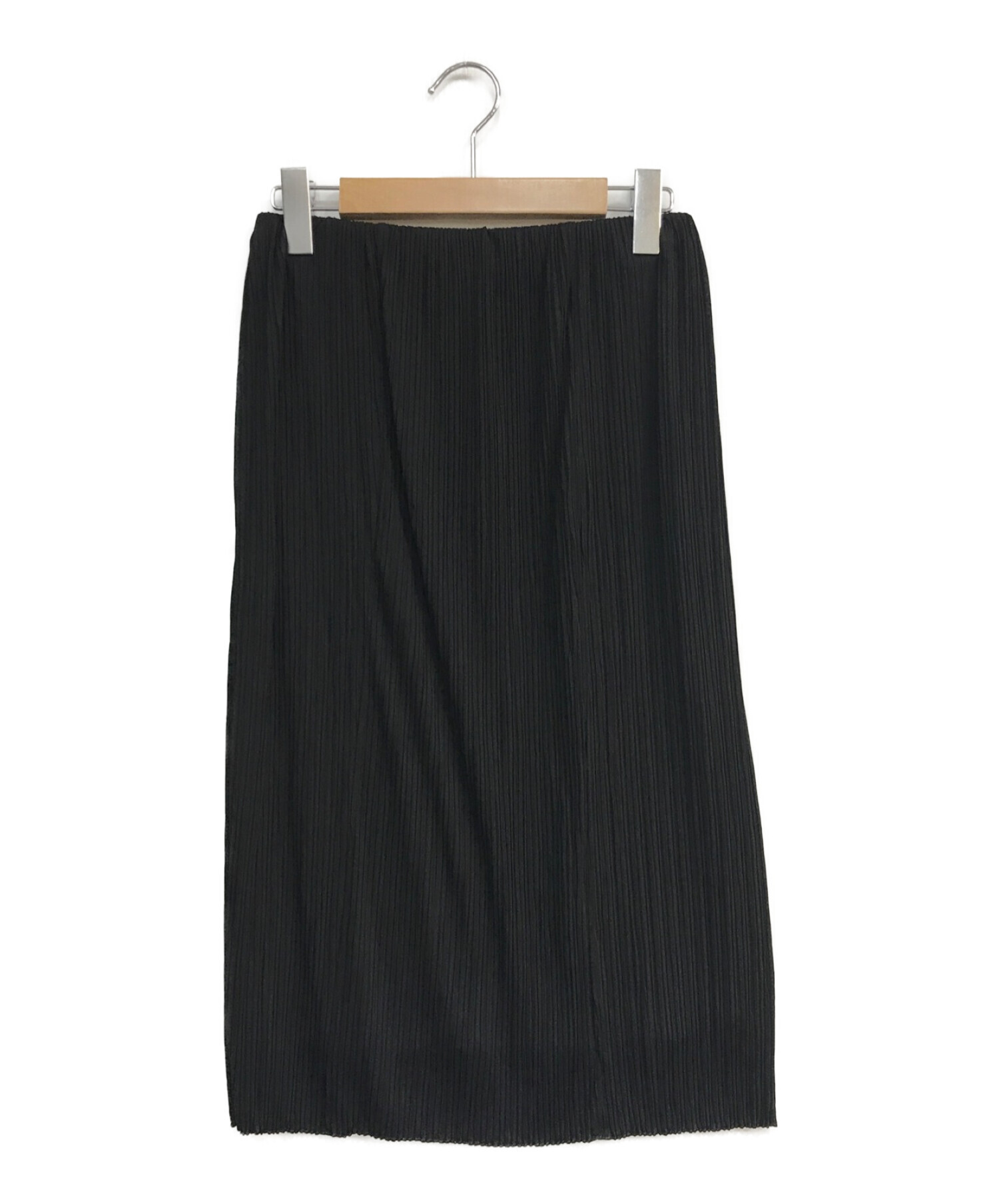 中古・古着通販】MaxMara (マックスマーラ) プリーツスカート ブラック  