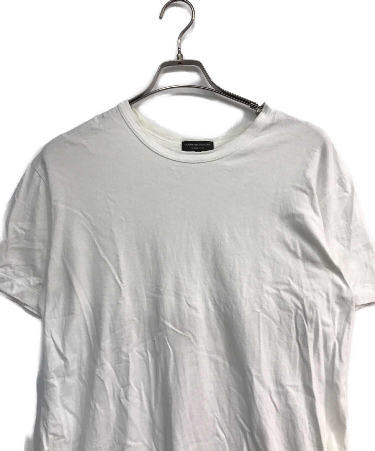 COMME des GARCONS HOMME PLUS (コムデギャルソンオムプリュス) 燕尾ロングTシャツ　PA-T015　ホワイト×ベージュ　 18ss Disco期　 ホワイト×ベージュ サイズ:Ｍ
