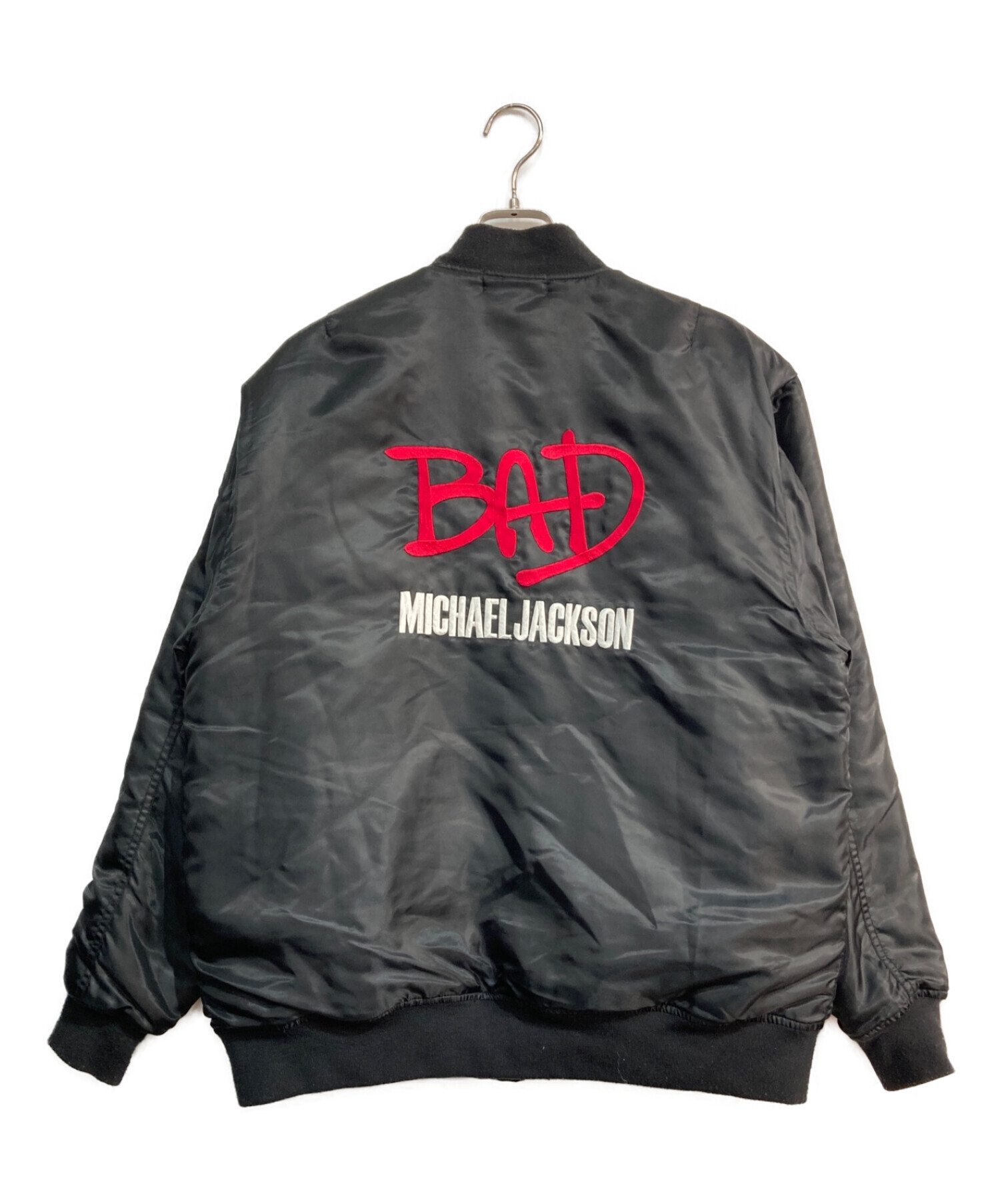 ROCK A THEATER (ロックアシアター) バック刺繍MA-1ジャケット　マイケルジャクソン　ブラック ブラック サイズ:不明