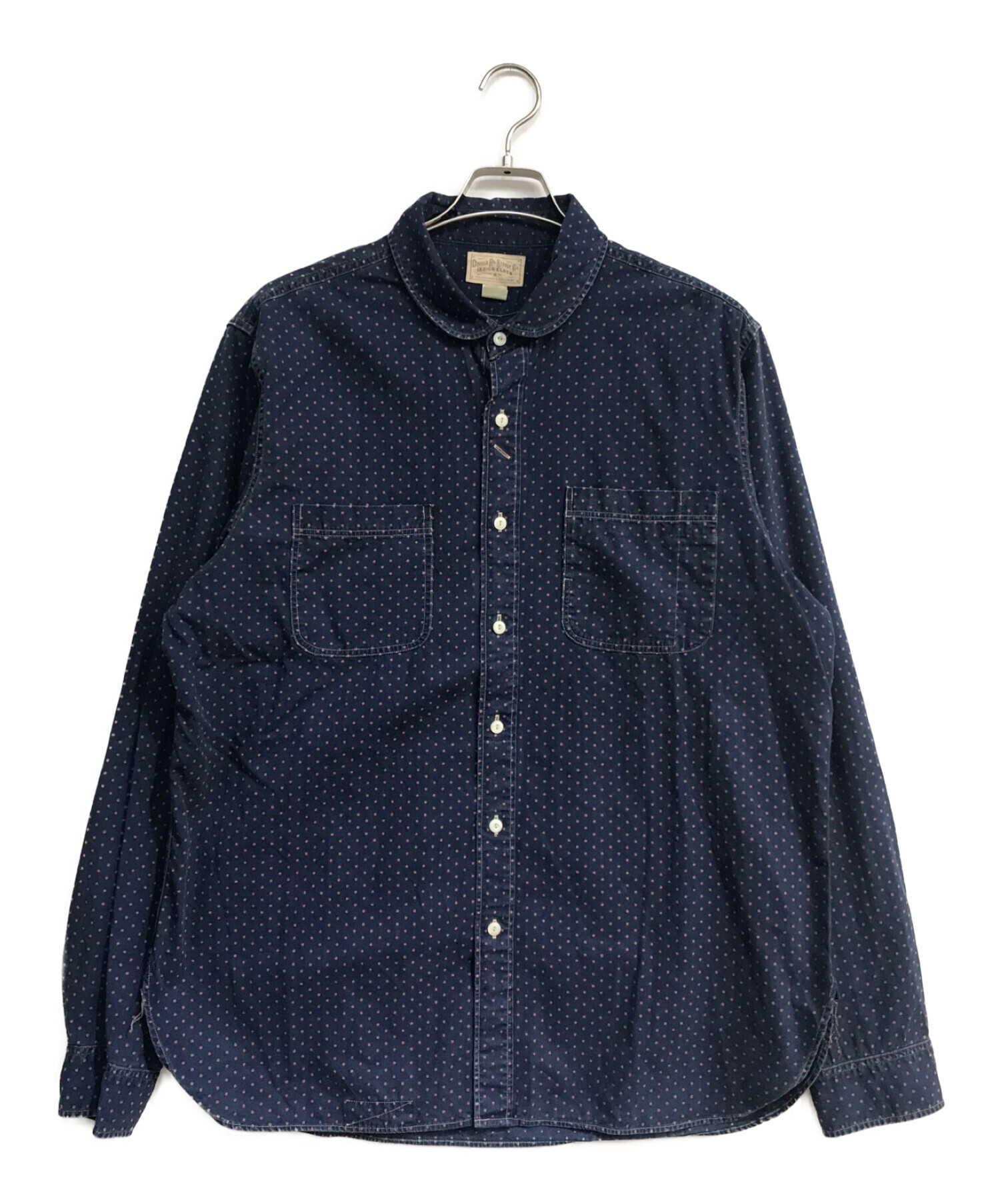 中古・古着通販】RRL (ダブルアールエル) ラウンドカラードットシャツ 