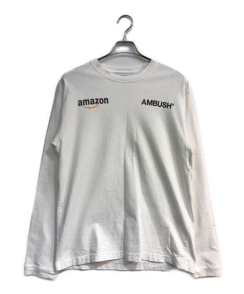 AMBUSH アンブッシュ 18AW×Amazon ラベル ロゴプリント 半袖Tシャツ カットソー ブラック 12111715