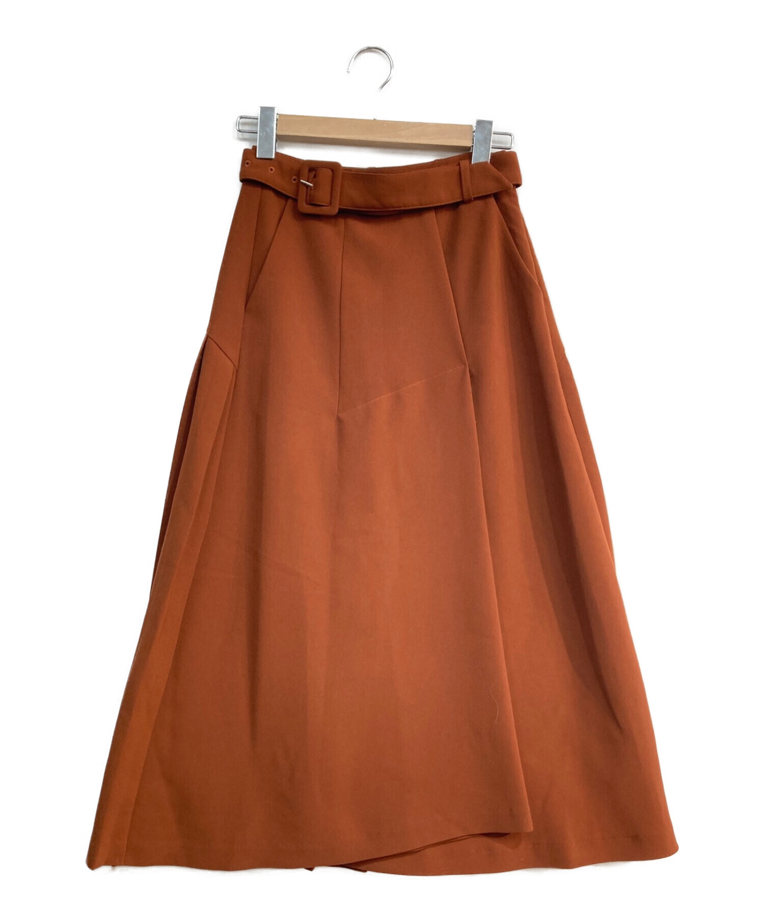 AMERI (アメリ) BACK PLEATS SKIRT　0181920600　バックプリーツスカート ブラウン サイズ:S