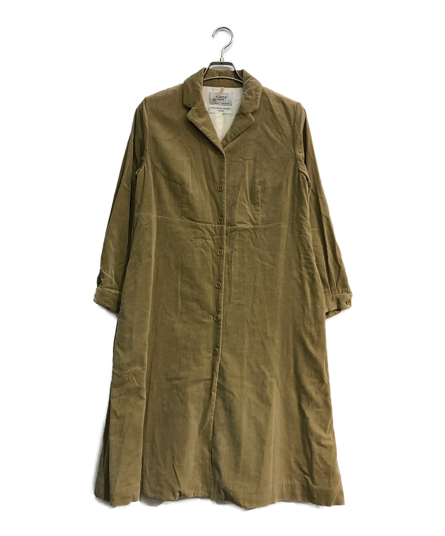 中古・古着通販】YAECA (ヤエカ) ベロア コートドレス ワンピース  